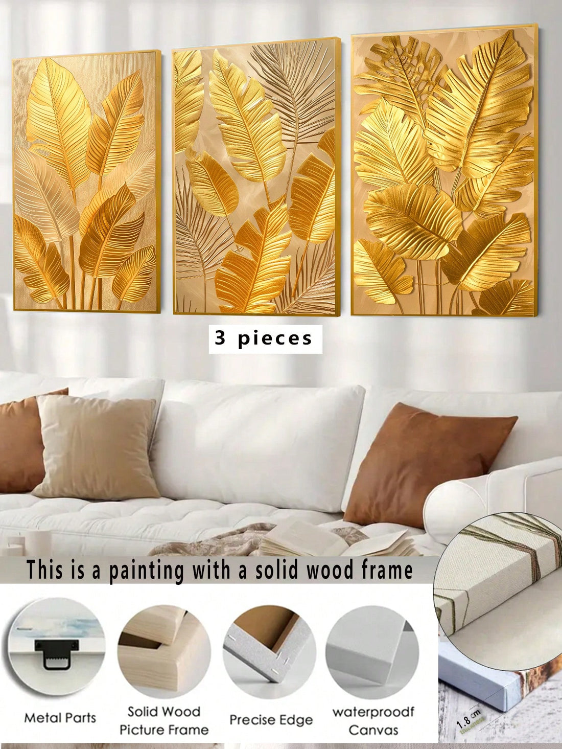 Elevate your interior with this Elegant Floral Triptych Canvas Wall Art, designed to bring a refined touch to living rooms, bedrooms, or offices. Featuring a harmonious three-panel floral design, it adds depth and sophistication while complementing various decor styles. Crafted with high-quality materials, this artwork ensures lasting vibrancy and visual appeal, making it an ideal choice for enhancing your space with subtle elegance.