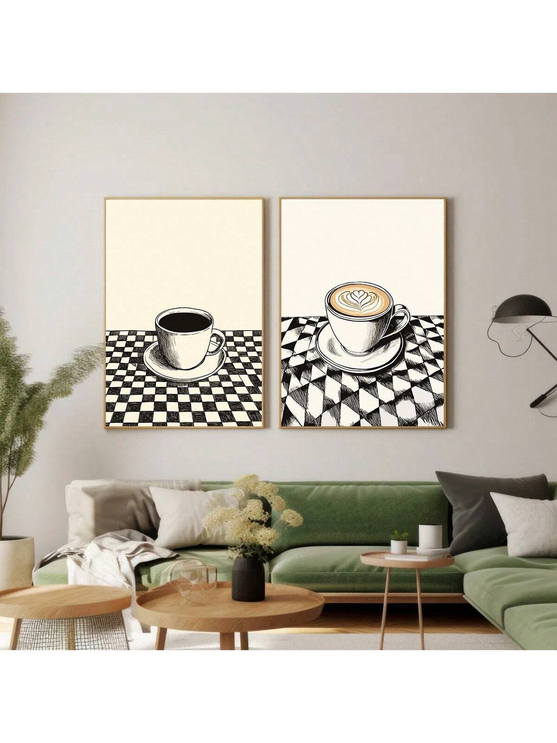 Elevate your kitchen ambiance with this set of 2 retro coffee posters, featuring expertly designed espresso-themed artwork. These prints combine vintage charm with aesthetic appeal, making them ideal for coffee enthusiasts seeking stylish decor. Crafted to complement various kitchen styles, they add a sophisticated touch that celebrates the art of espresso. Perfect for creating a warm, inviting atmosphere where coffee culture is appreciated.