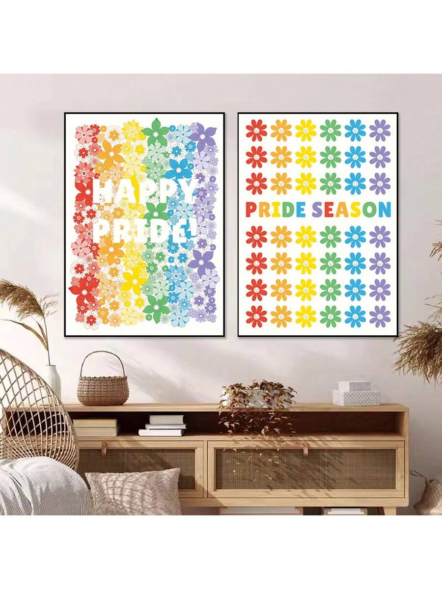 Celebrate diversity and inclusivity with these LGBT Pride Wall Art Posters featuring vibrant rainbow-colored flowers. Perfect for adding a meaningful and uplifting touch to your home or office, these posters combine artistic elegance with a powerful message of pride. Their bright, colorful design enhances any space while symbolizing support and unity within the LGBTQ+ community. Durable and visually striking, they serve as both inspiring decor and a statement of acceptance.