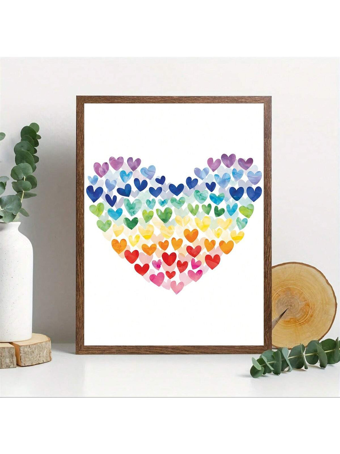 Celebrate diversity and inclusivity with this vibrant LGBT Rainbow Heart Wall Art Poster. Designed to brighten any space, it adds a bold, colorful statement to your home or office decor. Crafted with high-quality materials, this poster offers lasting vibrancy and sharp detail, making it an ideal choice for those who value both style and meaningful expression. Perfect for creating an inspiring environment that honors pride and unity.