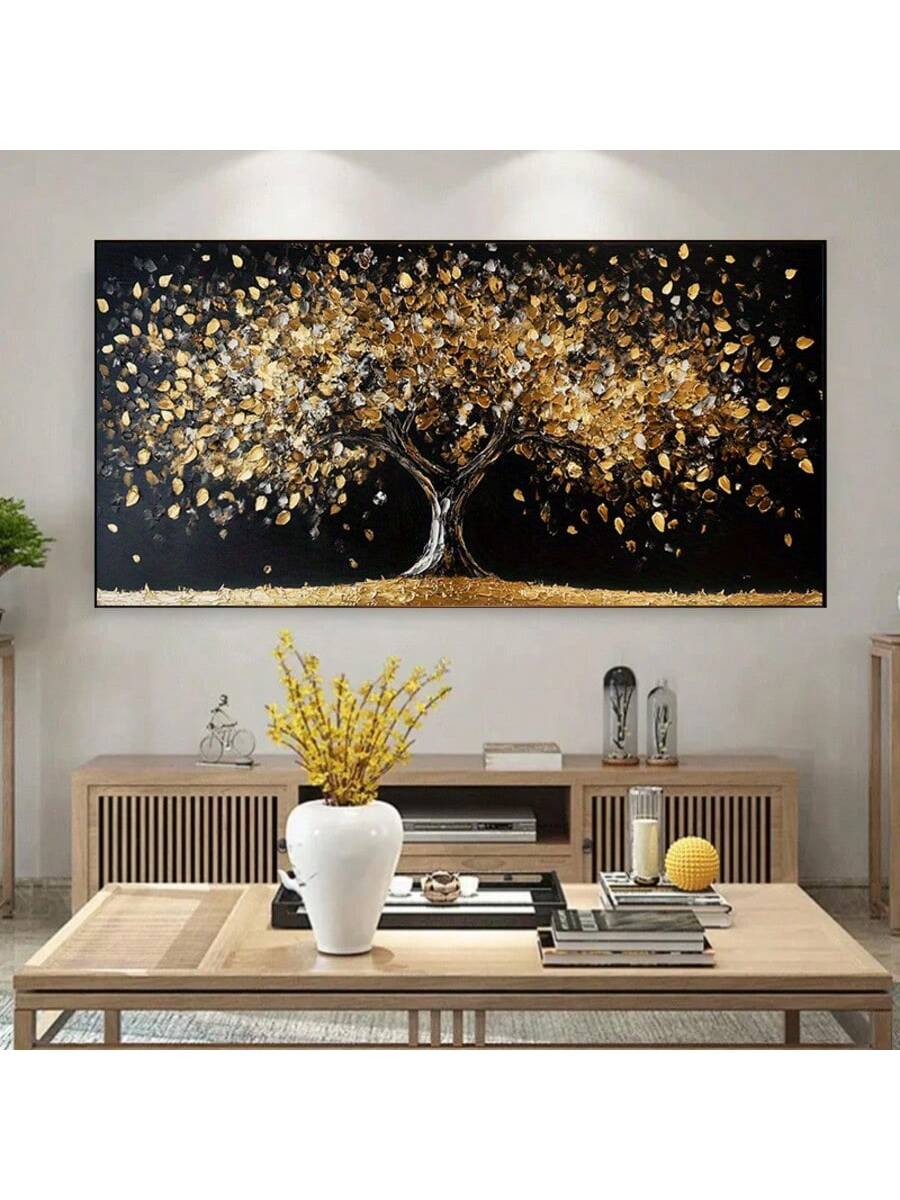 Elevate your living space with this Elegant Golden Tree of Life Canvas Art, designed to complement contemporary living rooms and bedrooms. Its refined golden hues and intricate design bring a sense of harmony and sophistication, making it a perfect focal point for modern interiors. Crafted to enhance ambiance, this artwork adds both warmth and elegance, creating a serene environment that reflects timeless beauty and thoughtful décor.
