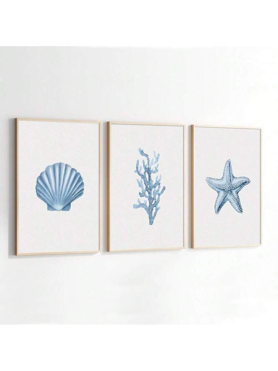 Transform your space with this stunning Frameless Blue Coastal Wall Art Set, featuring a curated collection of summer nautical posters perfect for modern home décor. Each canvas piece captures the serene beauty of coastal landscapes with rich blue tones and botanical elements, bringing a refreshing seaside atmosphere indoors. Versatile enough for living rooms, bedrooms, home offices, or dining areas, this multicolor canvas set adds visual interest while maintaining a cohesive aesthetic. Create an inspiring 