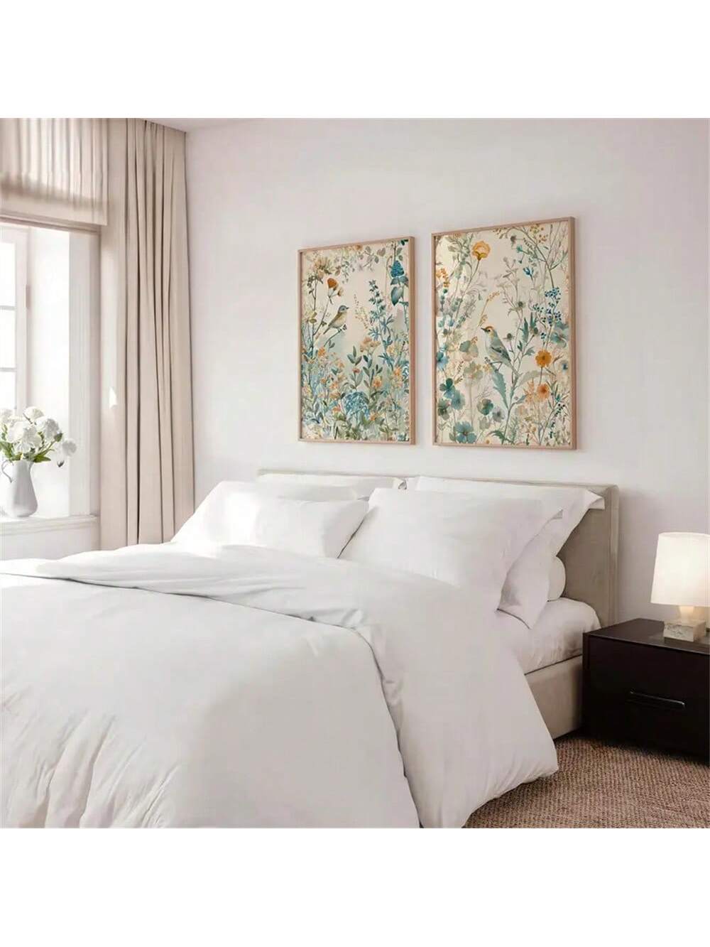 Transform your living space with our exquisite canvas wall art collection, featuring contemporary interpretations of nature's most captivating subjects. Each print showcases meticulously rendered birds and wildflowers in modern artistic styles, designed to elevate any room's aesthetic. Our high-quality canvas construction ensures vibrant colors and lasting durability, while the sophisticated compositions complement both minimalist and eclectic interiors.
