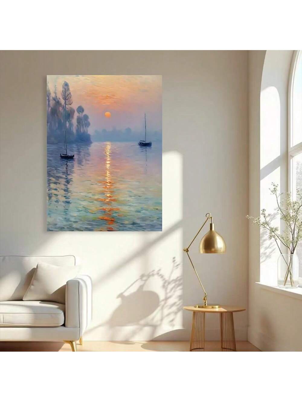 Elevate your living space with this Van Gogh-inspired sunrise canvas poster, blending modern abstract artistry with timeless elegance. Crafted to enhance luxury interiors, its vibrant colors and dynamic brushstroke patterns create a captivating focal point that enriches any room. Perfect for discerning collectors seeking sophisticated wall decor that combines artistic heritage with contemporary design.