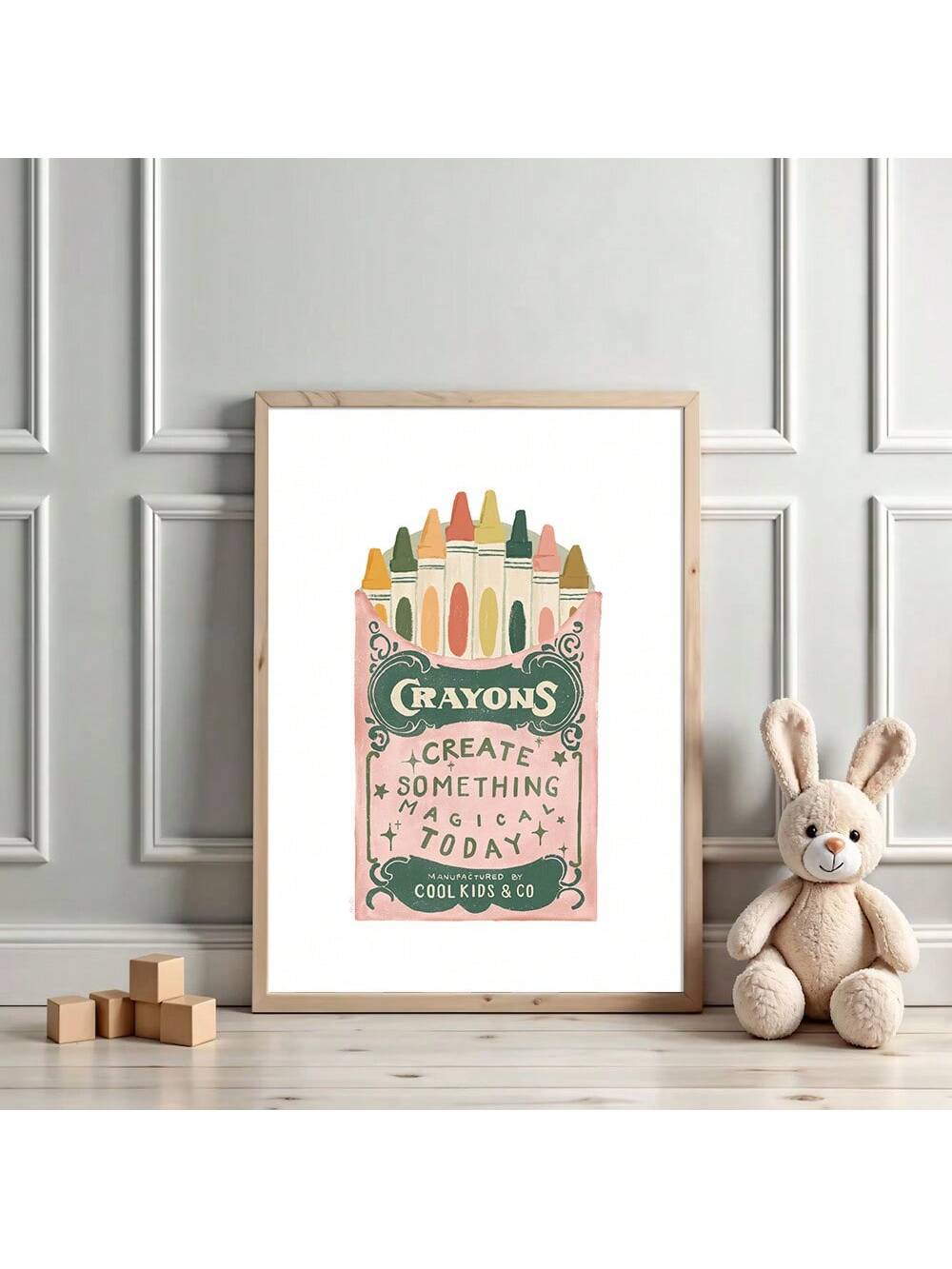 Add a touch of creativity and motivation to your child's space with this frameless inspirational crayon wall art poster. Designed for playrooms and nurseries, its whimsical style sparks imagination while promoting positive messages. The frameless design offers a modern, clean look that easily complements any décor, making it a perfect choice for nurturing a joyful and inspiring environment for kids.