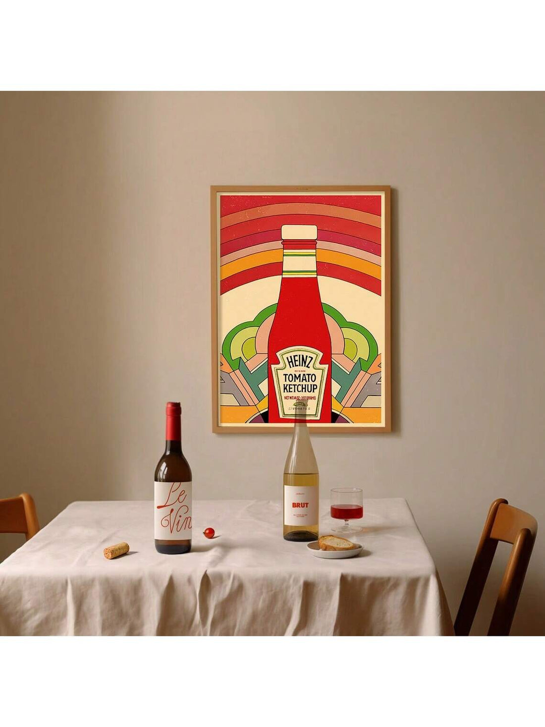 Elevate your space with this Vintage Tomato Ketchup Canvas Art Poster, blending nostalgic charm with modern cartoon style. Perfect for home or office, this artwork adds a playful yet sophisticated touch to any wall. Crafted on high-quality canvas, it ensures durability and vibrant color retention, making it a lasting statement piece that complements diverse decor styles. Ideal for those seeking unique, expert-curated wall decor that sparks conversation and brightens everyday environments.