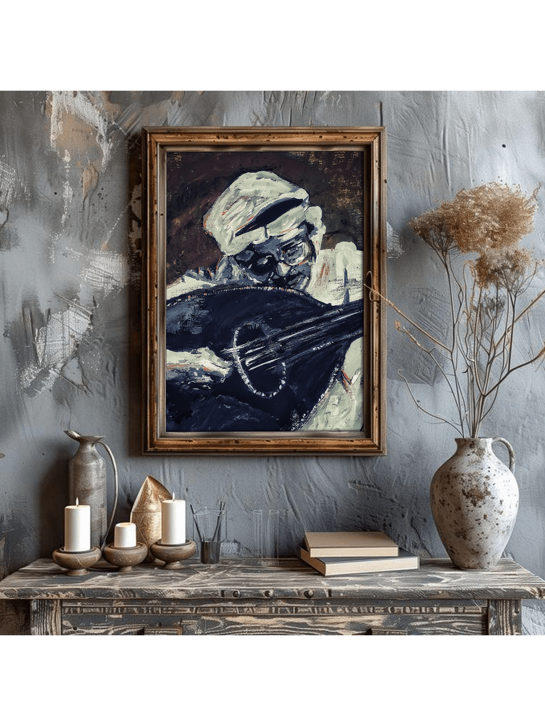 Celebrate the legacy of Talal Maddah with this vintage black and white wall art, featuring an abstract depiction of the iconic musician. Perfectly suited for home, dorm, or office spaces, this poster adds a sophisticated artistic touch while honoring musical heritage. Its monochrome palette complements various decor styles, making it a timeless piece that inspires creativity and cultural appreciation.