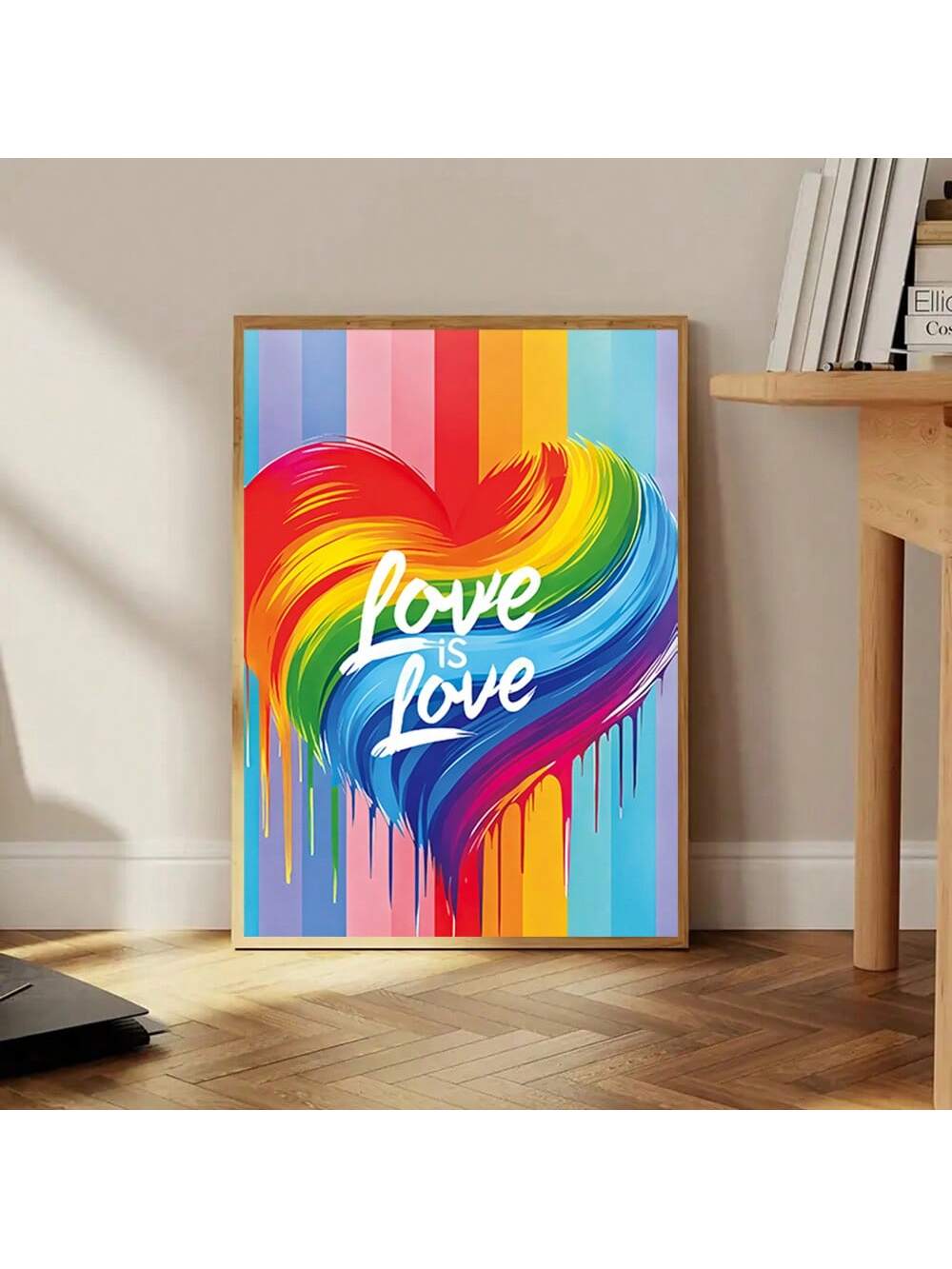 Celebrate love and diversity with this Vibrant Rainbow Heart Poster. Featuring a bold, colorful heart design, it adds a striking artistic touch to any space. Perfect for expressing inclusivity and positivity, this poster enhances your decor while making a meaningful statement. Crafted for visual impact, it’s an ideal choice for those who value both style and message.