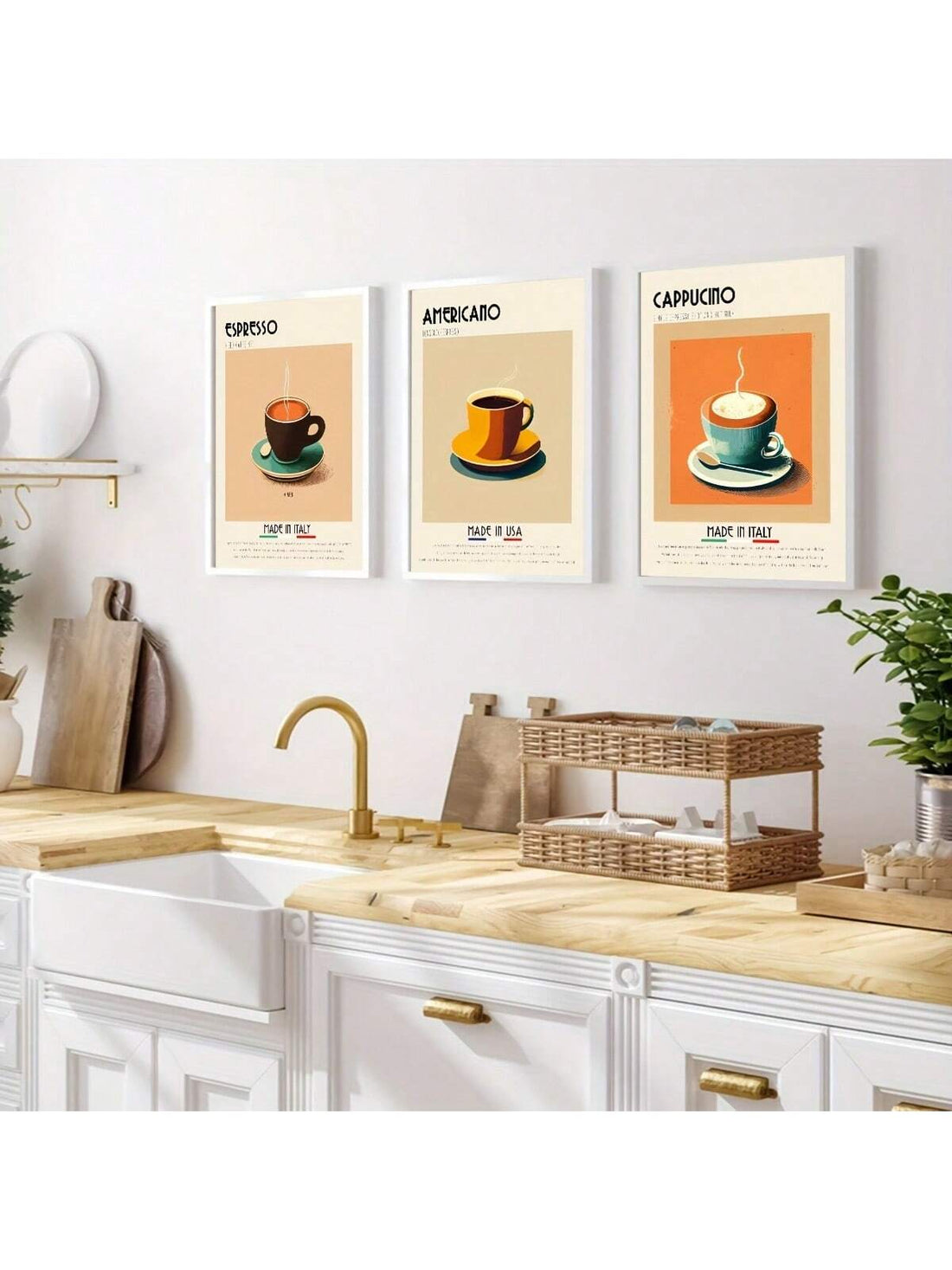 Elevate your space with this set of three modern unframed canvas prints, designed to celebrate the art of coffee. Perfect for coffee shops or stylish living areas, these prints offer a contemporary aesthetic that complements any décor. Their unframed design allows for versatile display options, making them an ideal choice for creating a warm, inviting atmosphere that coffee lovers will appreciate.