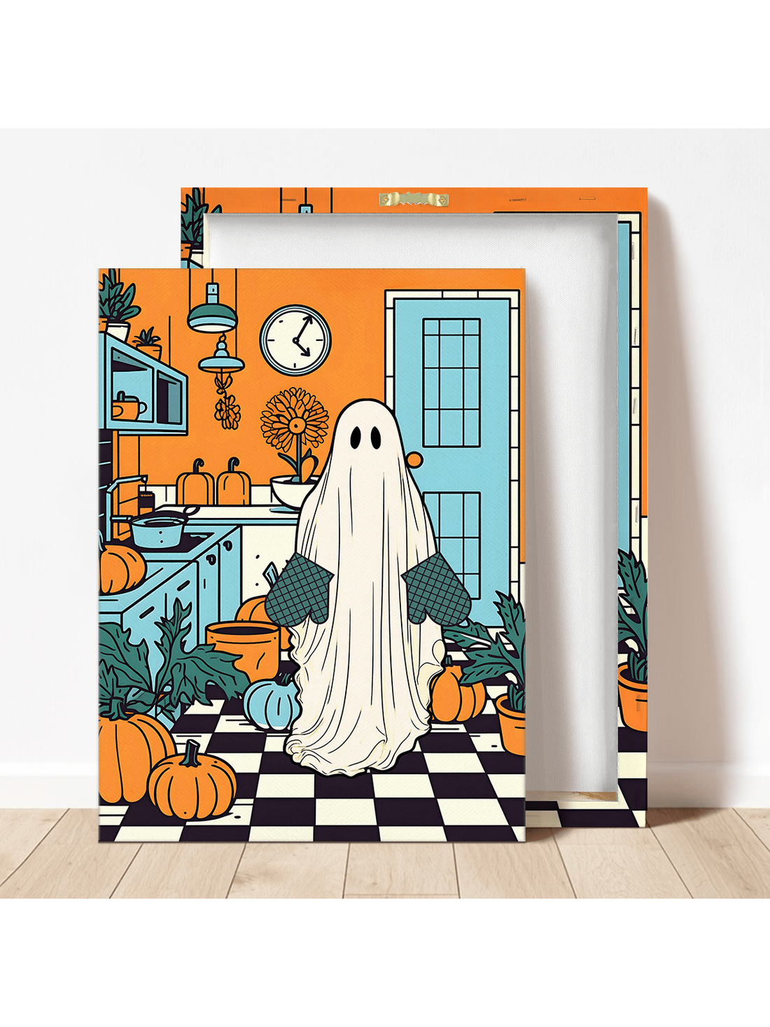 Celebrate the charm of Halloween with this Spooky Vintage Art featuring Oscar The Ghost making snacks. Perfect for adding a whimsical yet nostalgic touch to your home or office, this unique wall decor blends classic Halloween spirit with playful artistry. Its vintage style enhances any space, creating an inviting atmosphere that sparks conversation and seasonal delight. Ideal for enthusiasts of timeless holiday aesthetics seeking expert-quality decoration.