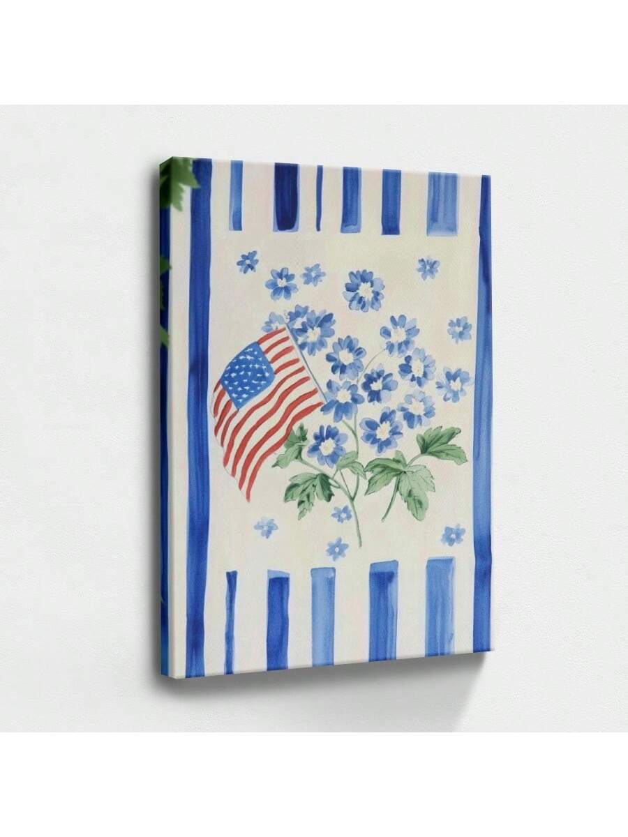 Celebrate Independence Day with this expertly crafted wooden framed canvas wall art featuring a classic American flag design. Its durable wooden frame and high-quality canvas make it a lasting tribute to patriotism, perfect for enhancing your home or office decor during the Fourth of July and beyond. This piece combines traditional craftsmanship with timeless symbolism, offering a refined way to honor American heritage.