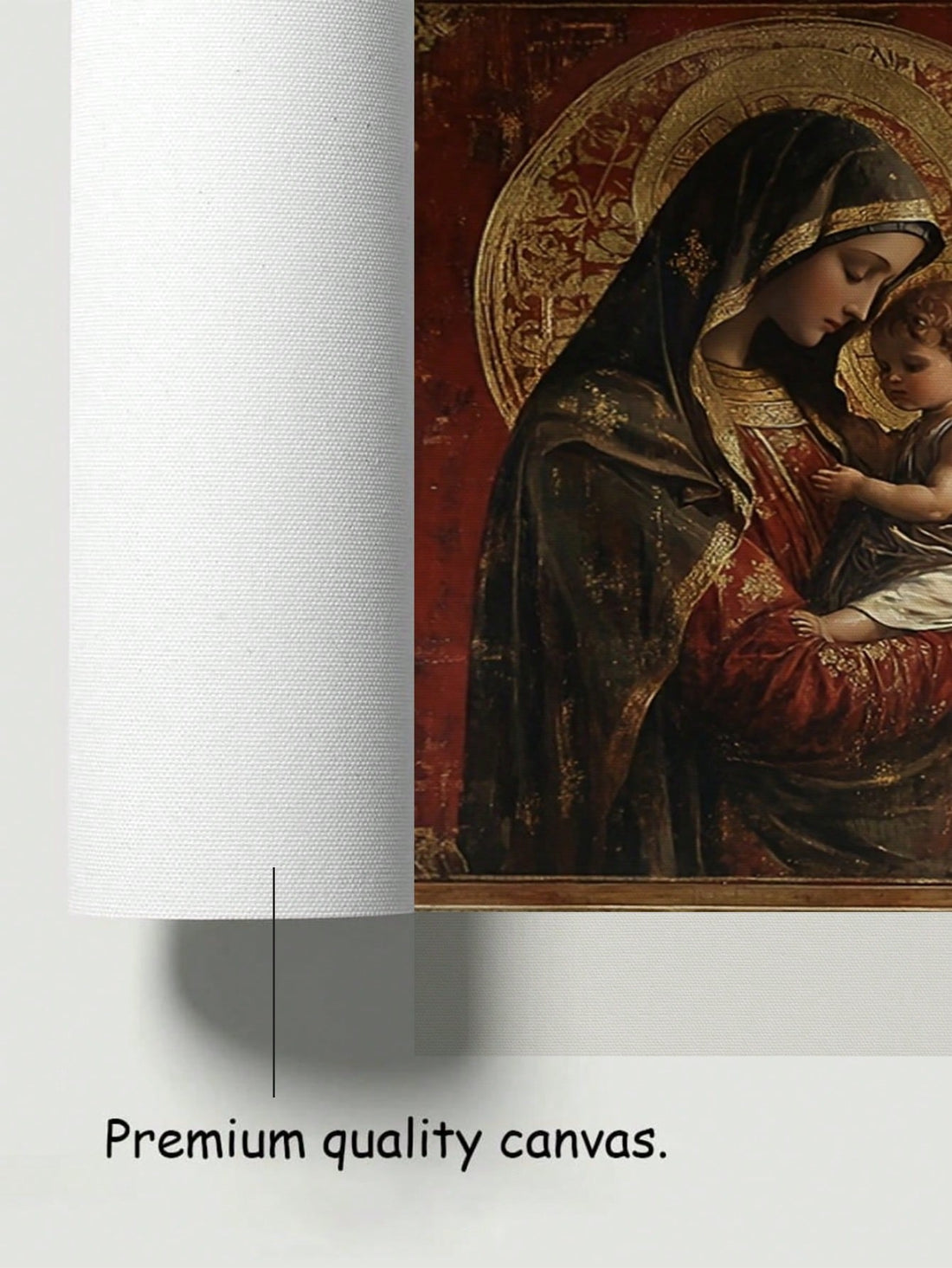 Elevate your living space with this Vintage Saint Mary &amp; Jesus Canvas Art, a timeless piece that blends spiritual inspiration with classic design. Crafted without a frame, it offers a sleek, modern look that complements any décor style. Perfect for creating a serene atmosphere at home or as a meaningful holiday gift, this canvas art serves as a daily reminder of faith and devotion. Its high-quality print ensures lasting vibrancy, making it a cherished addition to any collection.