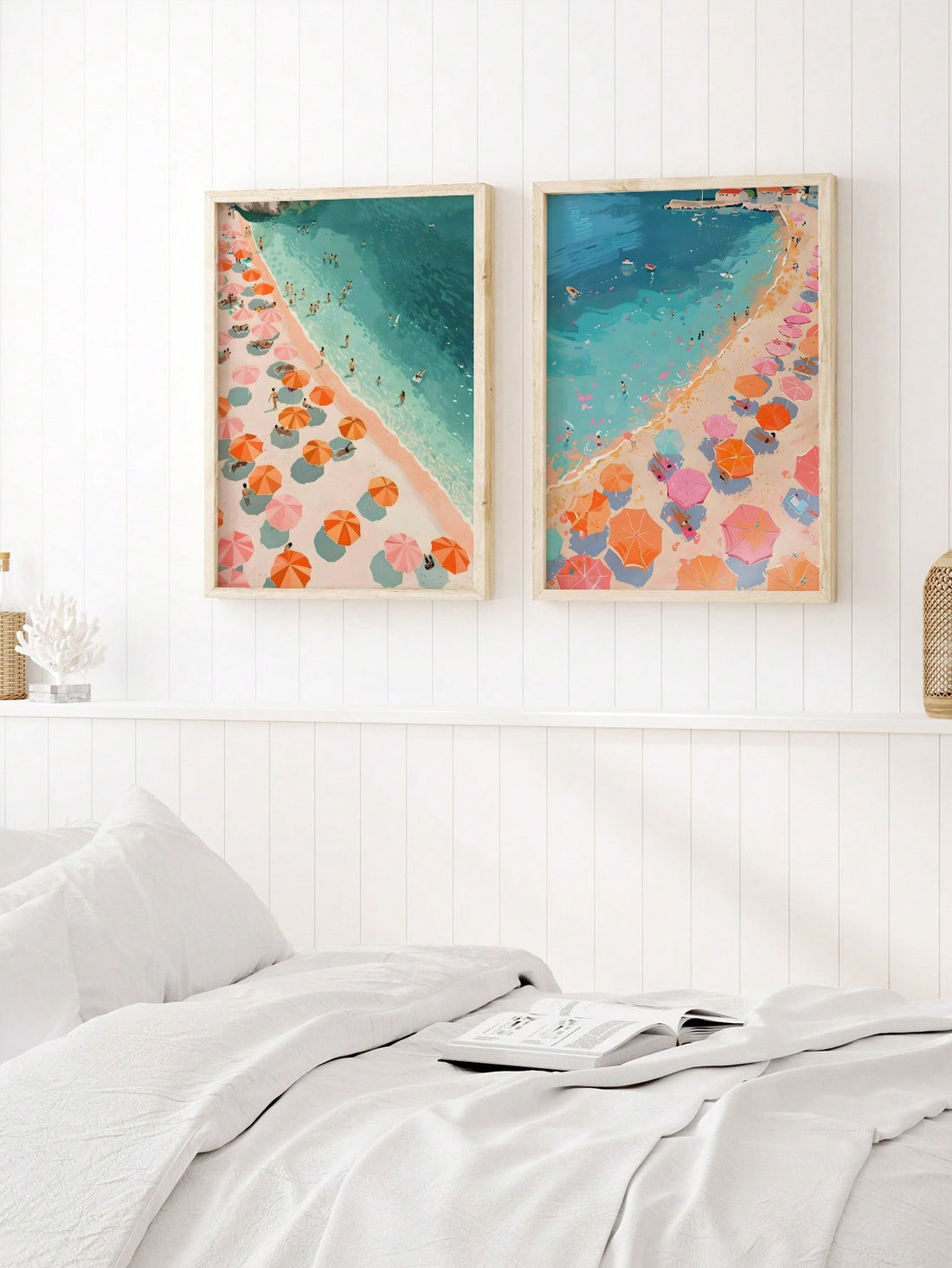 Enhance your living space with this Modern Summer Beach Canvas Art Set, featuring two vibrant sunbathing-themed posters. Perfectly sized for living rooms or dorms, these high-quality canvas prints bring a refreshing coastal vibe indoors. Their contemporary design complements various decor styles, creating a relaxing atmosphere that evokes the warmth and tranquility of summer days by the sea. Durable and easy to hang, this set offers an effortless way to elevate your environment with expert-curated beach-ins