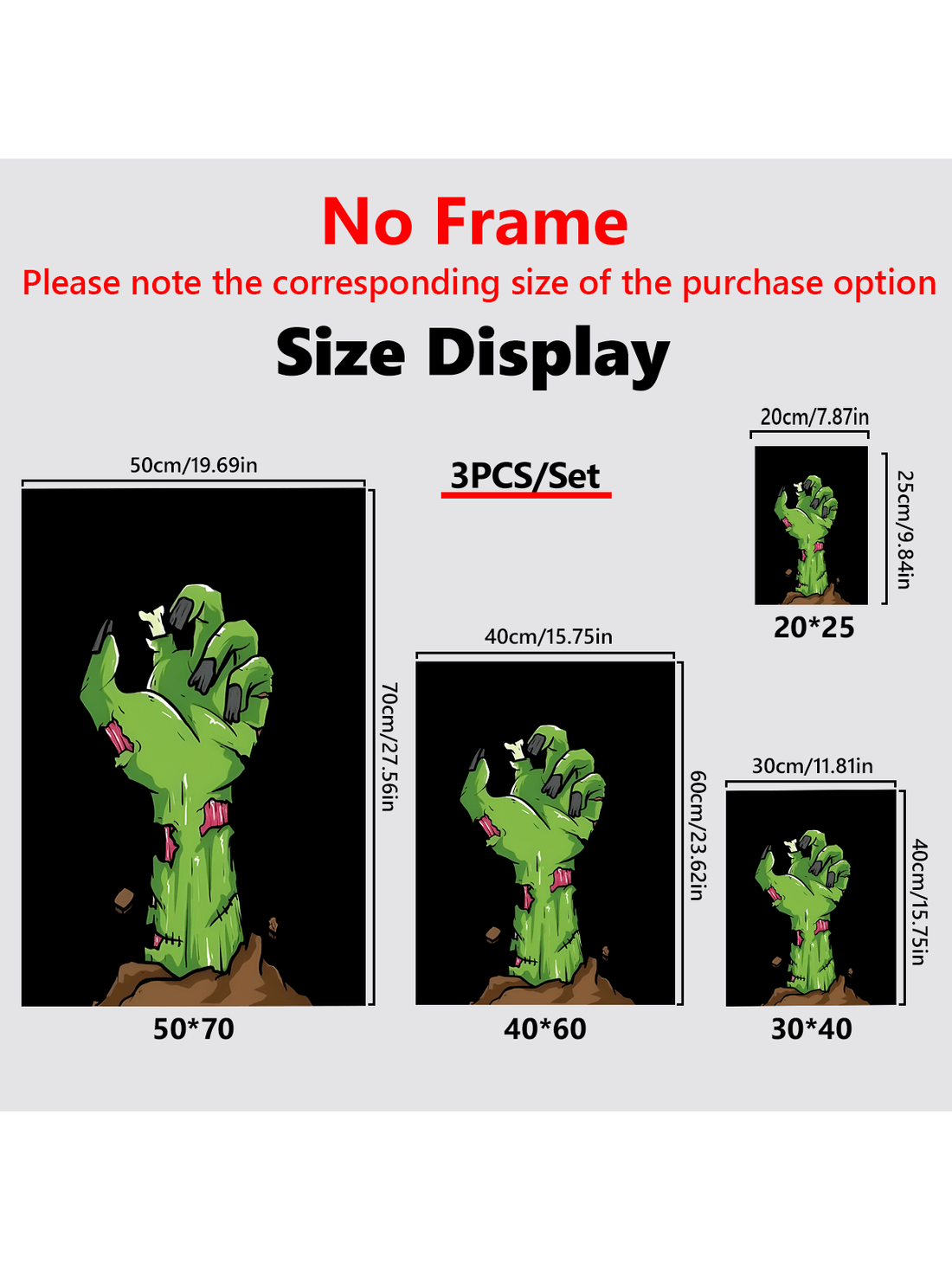 Add a unique touch to your Halloween decor with these Quirky Zombie Hands Canvas Art Prints. Perfect for both home and office, this spooky wall art captures eerie charm with vivid detail and quality canvas material. Its striking design brings a playful yet haunting atmosphere, making it an ideal seasonal accent that stands out while enhancing your space’s festive spirit. Durable and easy to hang, these prints offer a professional finish that complements any Halloween setup.