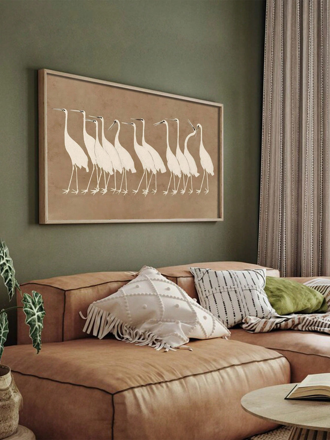 Elevate your space with this Elegant Vintage Beige and Brown Heron Canvas Wall Art. Featuring a minimalist retro design, it blends subtle beige and brown tones to create a timeless aesthetic. Perfect for adding a sophisticated touch to any room, this canvas art complements both modern and classic interiors with its refined simplicity and natural motif.