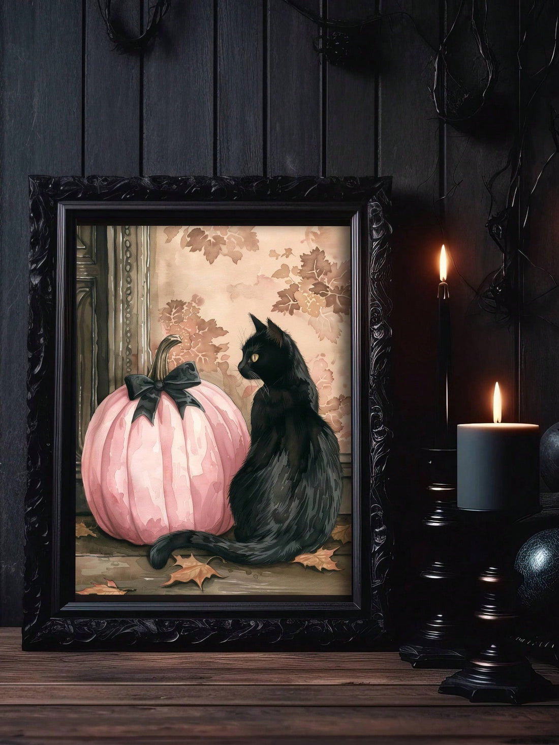 Celebrate the spooky season with this expertly crafted Flirty Black Cat and Pumpkin Canvas Wall Art. Perfectly sized and ready to hang, it adds a playful yet elegant Halloween touch to any home or dorm room. The vivid design captures festive charm, making it an ideal seasonal accent that blends style with holiday spirit effortlessly.