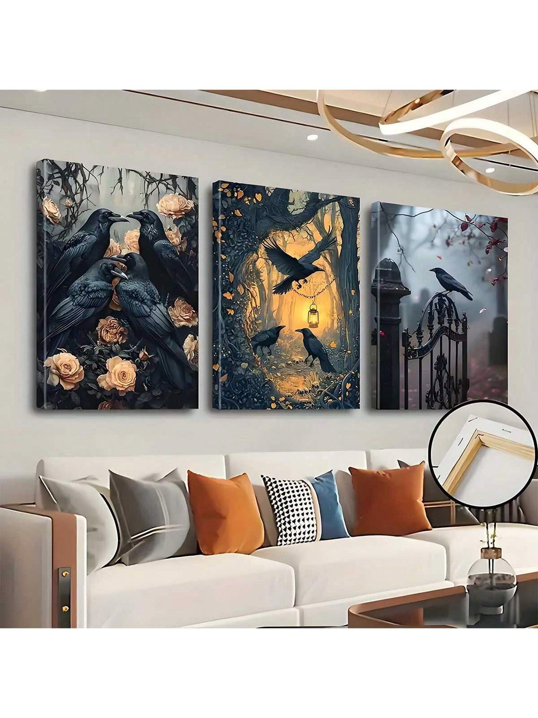 Elevate your living space with the Enchanting Gothic Garden Canvas Art Set, featuring whimsical bird murals that blend gothic charm with natural elegance. This expertly crafted set adds a sophisticated, artistic touch to any room, perfect for those seeking unique and stylish home décor. Each canvas captures intricate details and moody tones, creating a captivating atmosphere that complements both modern and classic interiors. Ideal for art enthusiasts who appreciate refined design and a hint of mystery in t