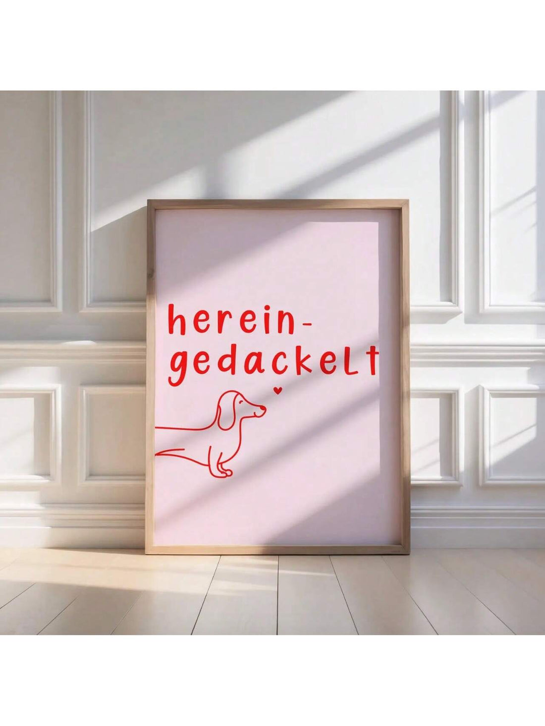 Elevate your living space with this Charming Pink Abstract Sausage Dog Canvas Art. Its unique design blends playful abstraction with vibrant pink hues, making it an eye-catching addition to any room. Ideal for dog lovers and art enthusiasts alike, this canvas offers a sophisticated yet whimsical touch to home decor. It also serves as a distinctive gift, perfect for those seeking something both stylish and personal. Crafted to enhance ambiance, this piece brings character and charm wherever it’s displayed.