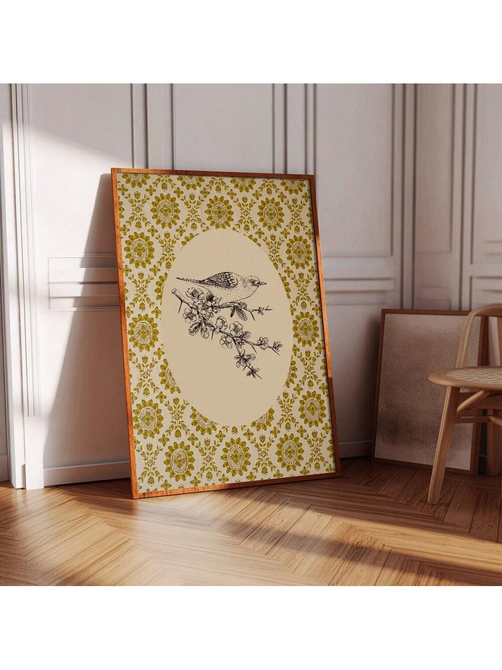 Elevate your space with this striking vintage bird abstract canvas print, where timeless artistry meets contemporary design. Featuring intricate antique patterns rendered in muted, sophisticated tones, this piece captures the essence of rustic farmhouse aesthetics while maintaining an artistic edge.