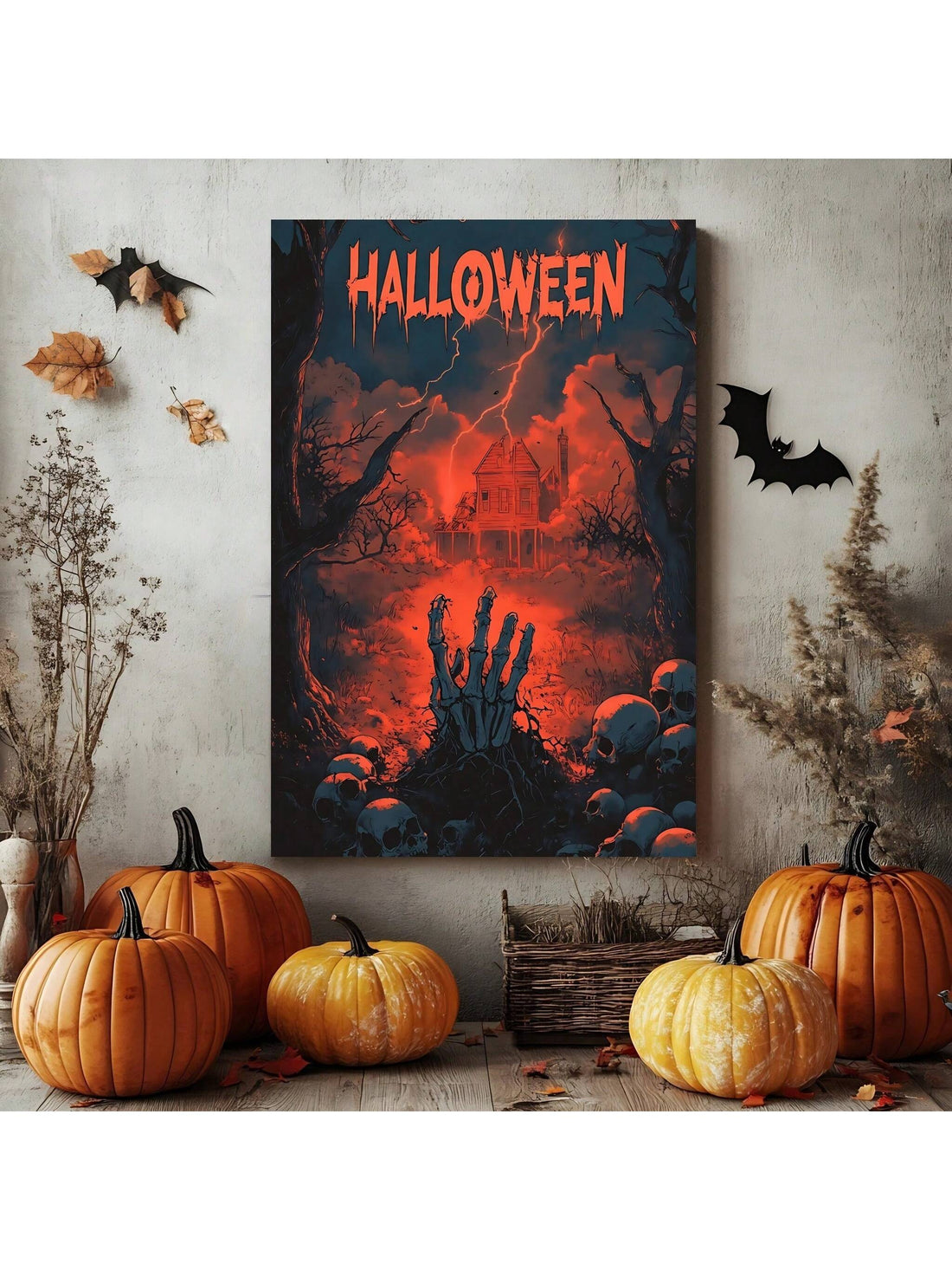 Celebrate the Halloween season with this expertly crafted Spooky Werewolf with Pumpkin Art Print. Designed to add a touch of eerie charm, it’s an ideal wall decoration for your home or office. The detailed artwork captures the perfect balance of spooky and festive, making it a standout piece for holiday décor or a unique gift for Halloween enthusiasts. Durable and vibrant, this print enhances any space with seasonal spirit and artistic flair.