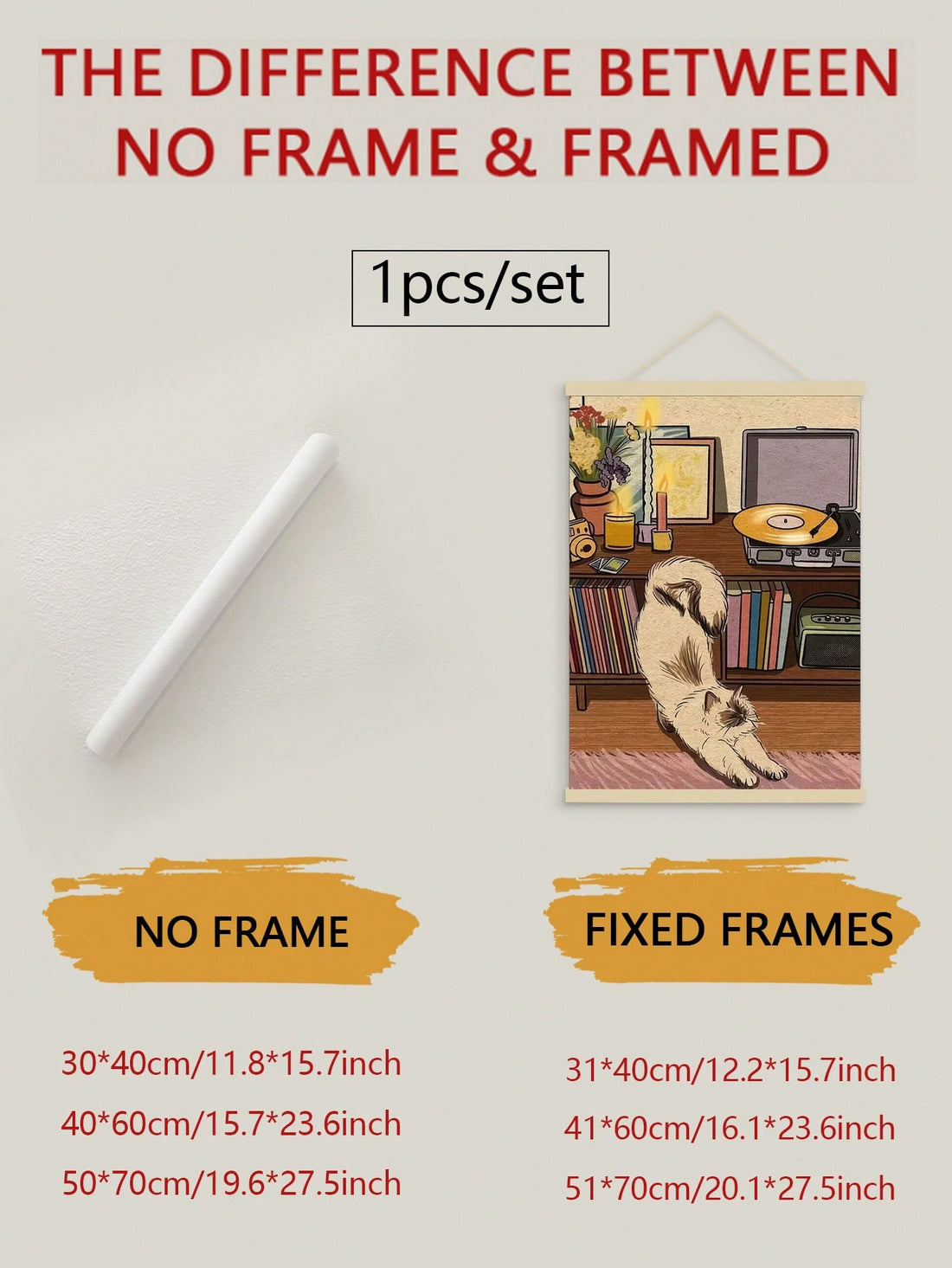 Elevate your space with this Abstract Cat Canvas Poster, a sophisticated choice for cat lovers who appreciate modern art. This unframed wall decor features an inventive abstract design that adds subtle personality to any room. Perfect for creating a focal point or complementing existing decor, it offers versatile styling potential without the constraints of framing. Crafted to inspire a refined aesthetic, this poster transforms walls into contemporary expressions of your passion for felines.