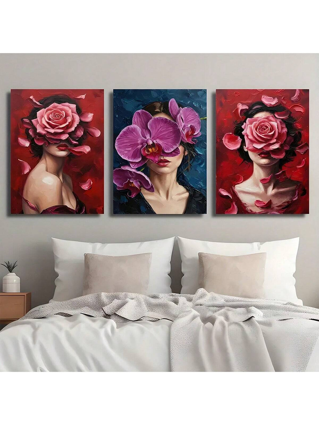 Enhance your living space with this vibrant 3-piece canvas art set featuring colorful plants and flowers. Expertly crafted to bring a fresh, stylish touch to any room, each piece showcases vivid botanical imagery that complements modern décor. Perfect for adding depth and natural beauty, this set transforms walls into captivating focal points with lasting visual appeal.