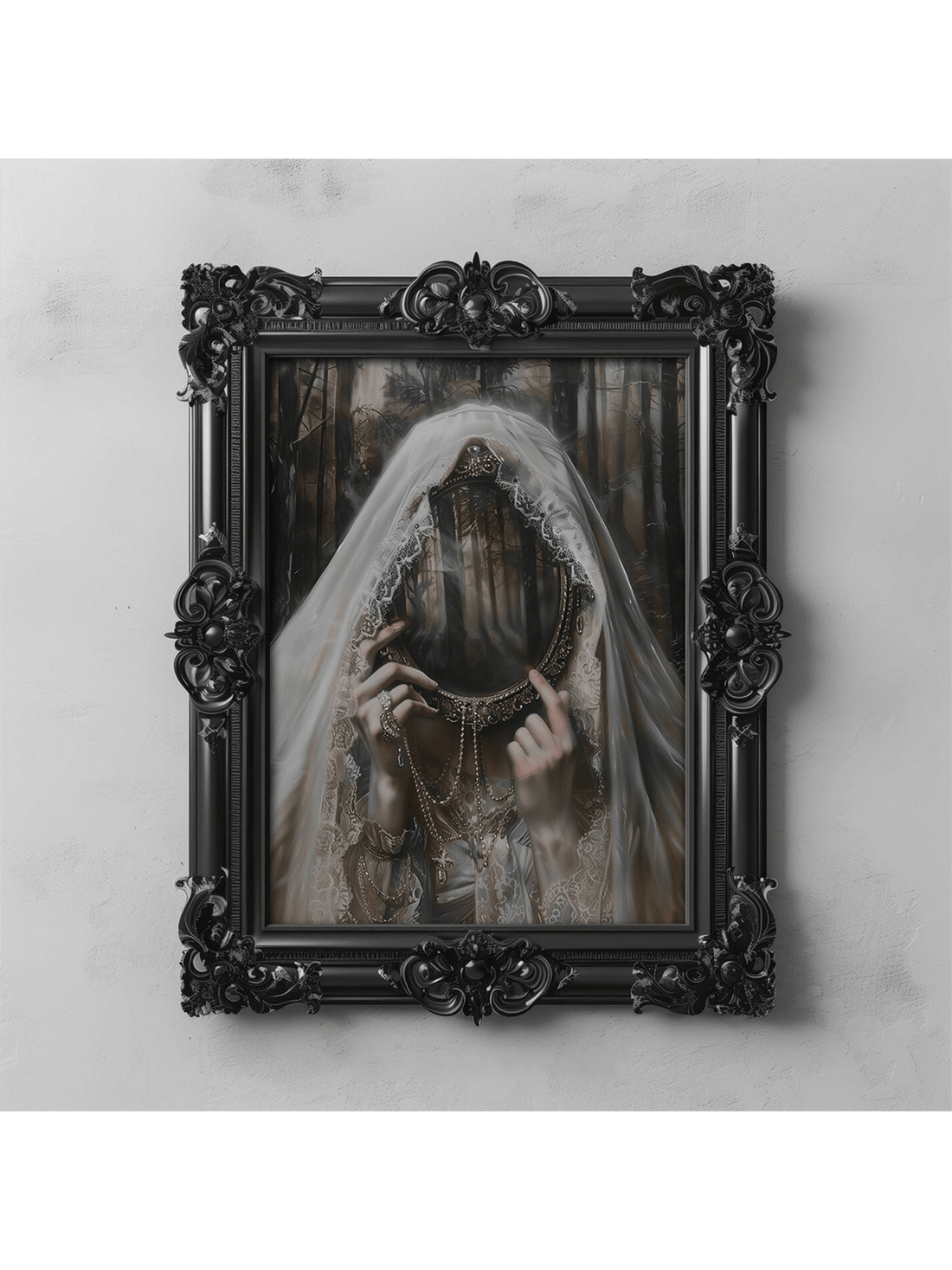 Elevate your space with the Victorian Mirrored Forest Art Poster, a striking piece that blends gothic elegance with moody, atmospheric charm. Perfect for stylish homes and dorm rooms, this poster captures a mirrored forest scene that adds depth and intrigue to any wall. Its sophisticated design complements a range of decor styles, creating a captivating focal point that invites reflection and imagination. Ideal for those seeking unique, artful accents with a timeless Victorian influence.