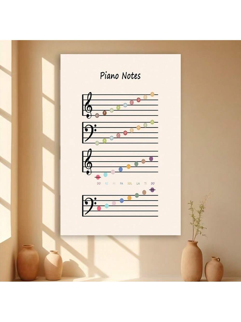 Enhance your music space with the Framed Piano Notes Poster, a sophisticated educational tool designed for music rooms and classrooms. This stylish poster clearly displays piano notes, aiding both beginners and advanced students in mastering note recognition and improving sight-reading skills. Its elegant framing ensures durability and a polished look, making it a practical and attractive addition to any learning environment. Perfect for educators and musicians seeking a functional yet visually appealing re
