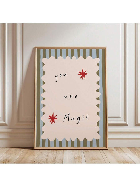 You Are Magic colorful whimsical nursery canvas wall art