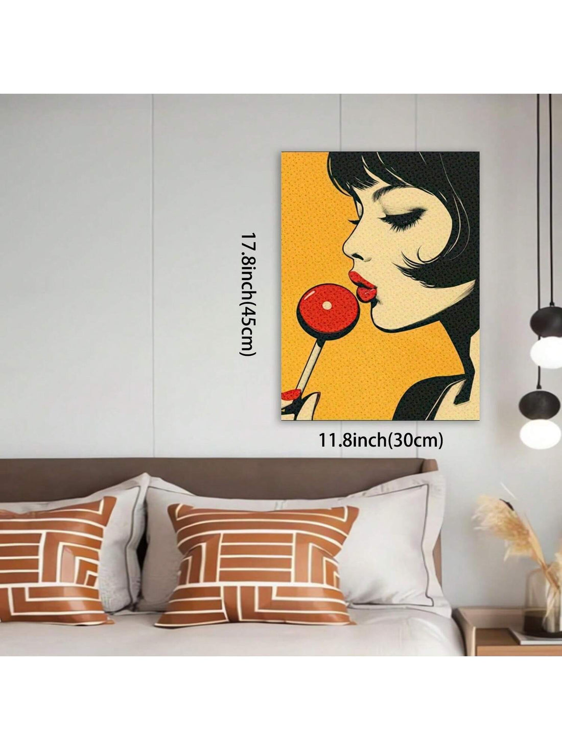 Elevate your space with this Bold Vintage Pop Art Canvas Poster featuring striking red lips. Expertly framed, it adds a stylish, retro flair to living rooms, dorms, or any modern interior. Crafted to capture attention, this artwork blends classic pop art aesthetics with vibrant color, making it a perfect statement piece that enhances your décor with sophistication and bold personality.