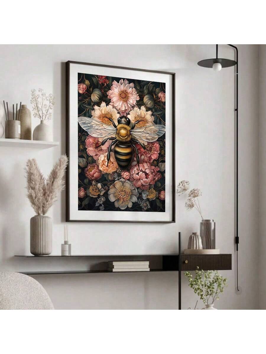 Elevate your living space with the Vintage Bee Canvas Wall Art, featuring an elegant olive green background and a subtle golden frameless design. This piece combines classic charm with modern minimalism, making it a refined addition to any stylish home decor. Its detailed bee illustration adds a touch of nature-inspired sophistication, perfect for creating a warm and inviting atmosphere. Crafted for durability and visual impact, this canvas print is ideal for those seeking expert-level aesthetic enhancement