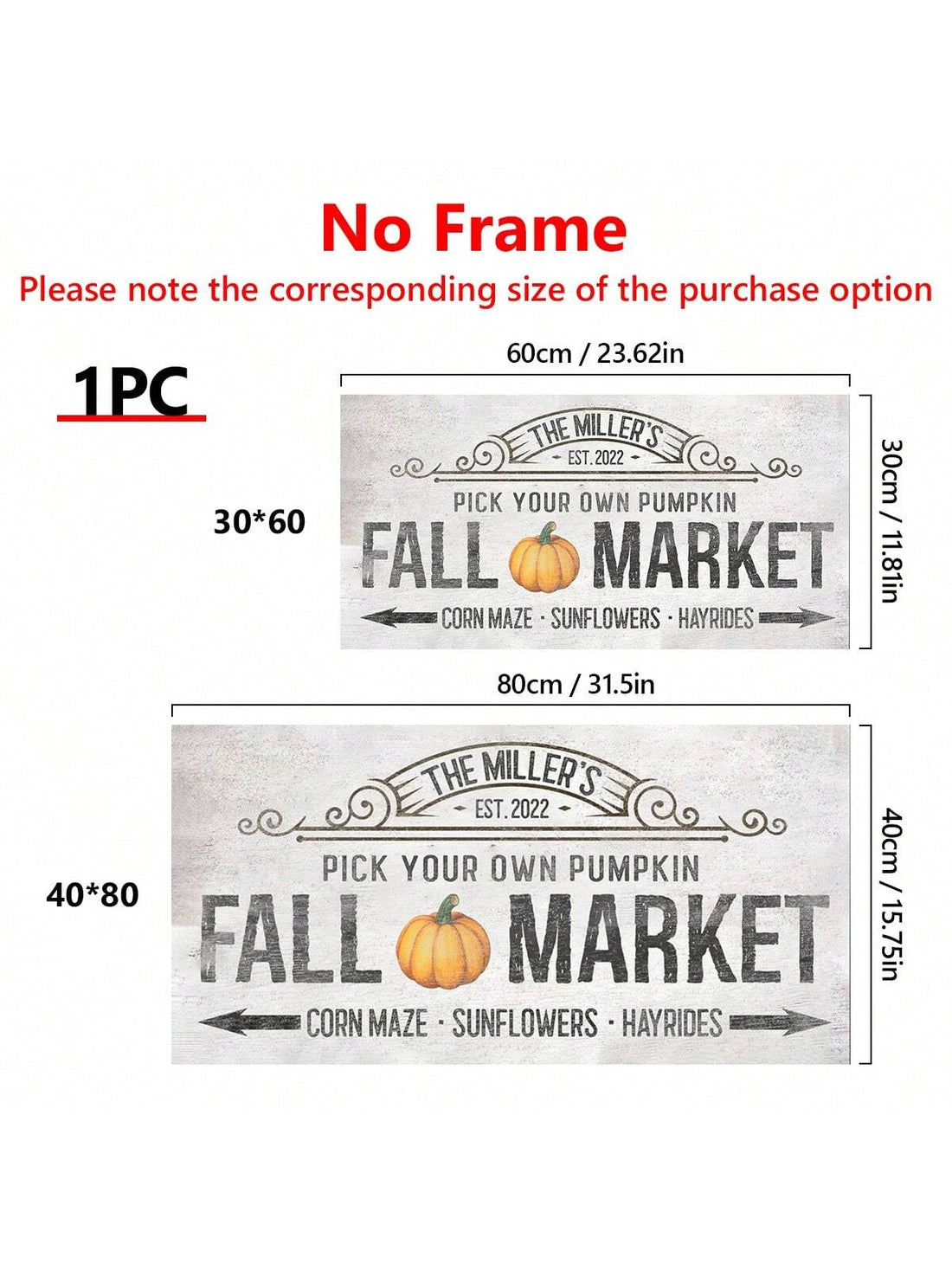 Celebrate the autumn season with this Charming Fall Market Pumpkin Canvas Sign, a perfect addition to your farmhouse decor. Crafted with attention to detail, this canvas sign features a warm, inviting pumpkin design that captures the essence of the harvest. Ideal for enhancing your home’s seasonal ambiance, it brings rustic charm and festive spirit to any room or entryway. Durable and stylish, this piece is a tasteful way to welcome fall and create a cozy, inviting atmosphere.