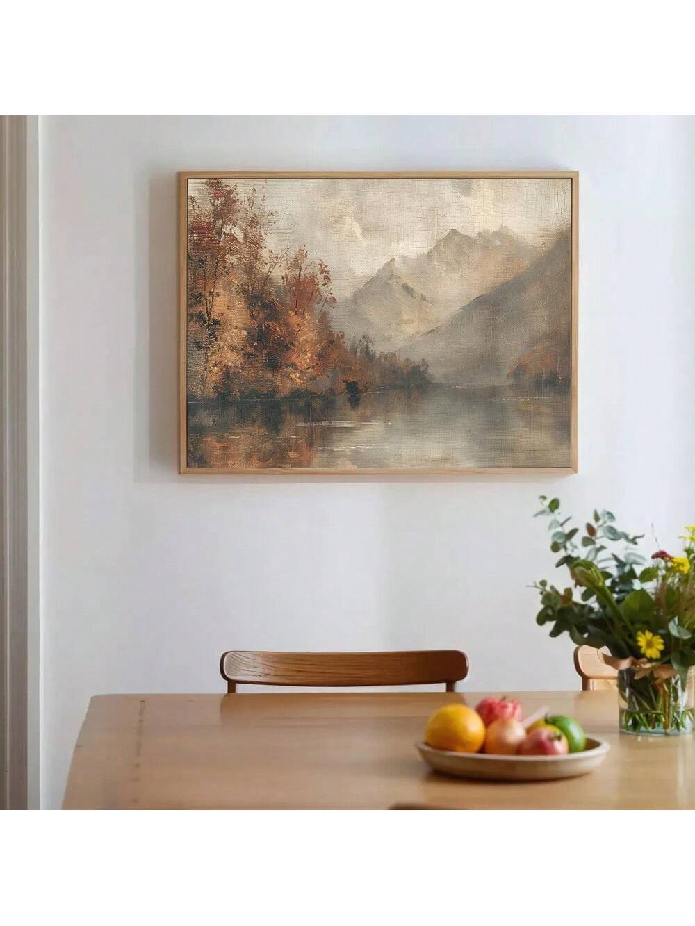 Elevate your living space with this Charming Vintage Fall Mountain Forest Canvas Print. Featuring a serene autumnal landscape rendered in warm, rustic tones, it brings a timeless natural beauty to your home. Crafted on durable canvas, this artwork adds texture and depth, perfect for creating a cozy, inviting atmosphere. Ideal for nature lovers seeking sophisticated décor, it complements a variety of interior styles with expert craftsmanship and classic appeal.