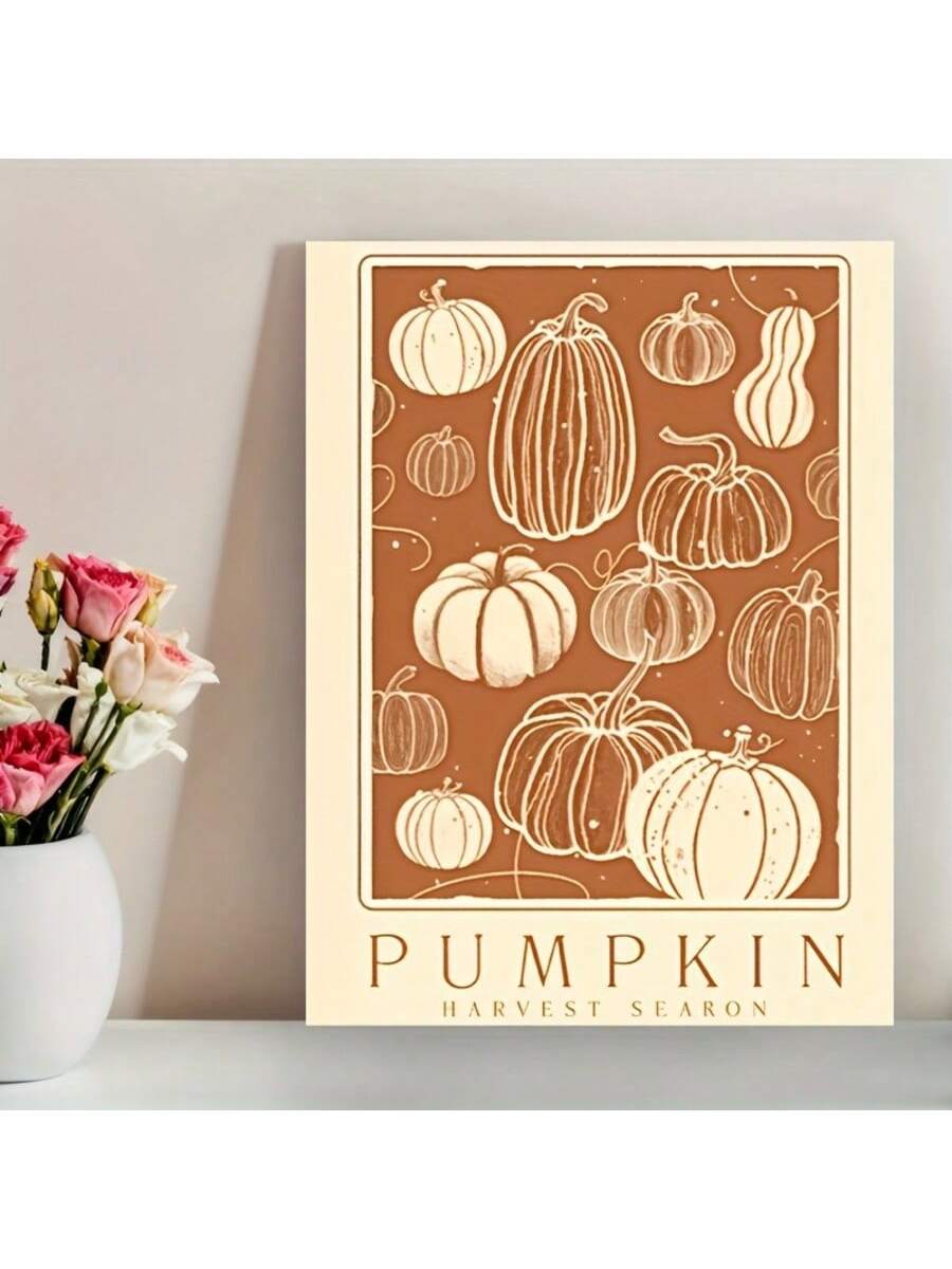 Celebrate the cozy spirit of fall with this Charming Autumn Pumpkin Wall Art Poster. Featuring a retro-inspired design on high-quality canvas, it adds warmth and nostalgic charm to any room. Perfect for enhancing your home décor or as a thoughtful seasonal gift, this artwork captures the essence of autumn with timeless style and vibrant colors.