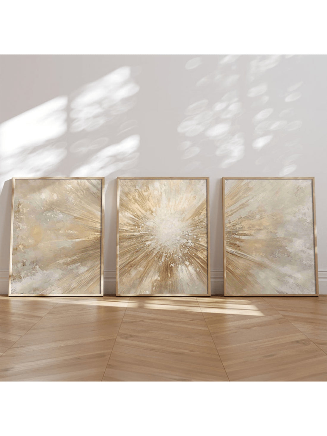 Elevate your space with this Chic 3-Piece Abstract Canvas Wall Art Set, featuring a modern soft rays design that complements stylish homes, dorms, and offices. Each piece is crafted with precision to deliver subtle gradients and harmonious tones, adding a sophisticated touch to any room. Durable materials ensure lasting vibrancy, while easy-to-hang canvases provide effortless installation. This set offers a refined aesthetic that enhances your environment with contemporary elegance and visual interest.
