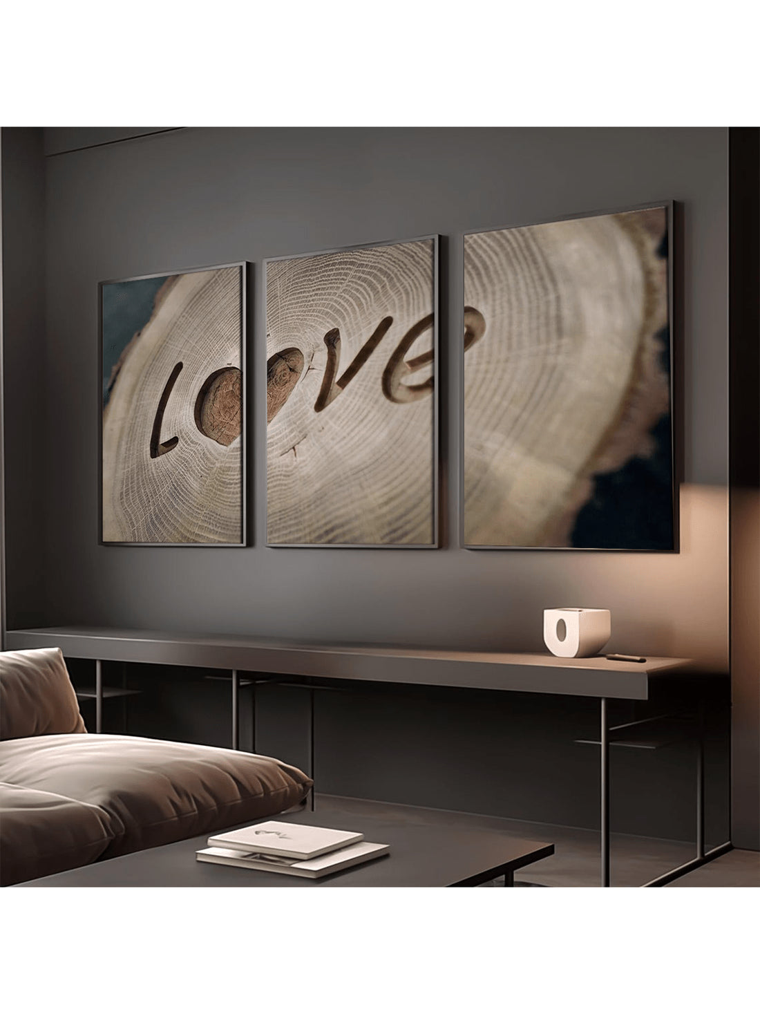 Elevate your living space with this 3-piece modern wall art set featuring romantic canvas prints adorned with heartfelt love quotes. Perfectly designed for Valentine's Day or everyday home decor, these prints add a sophisticated and intimate touch to any room. Crafted with quality materials, they offer lasting vibrancy and style, making them an ideal choice for expressing affection through art.