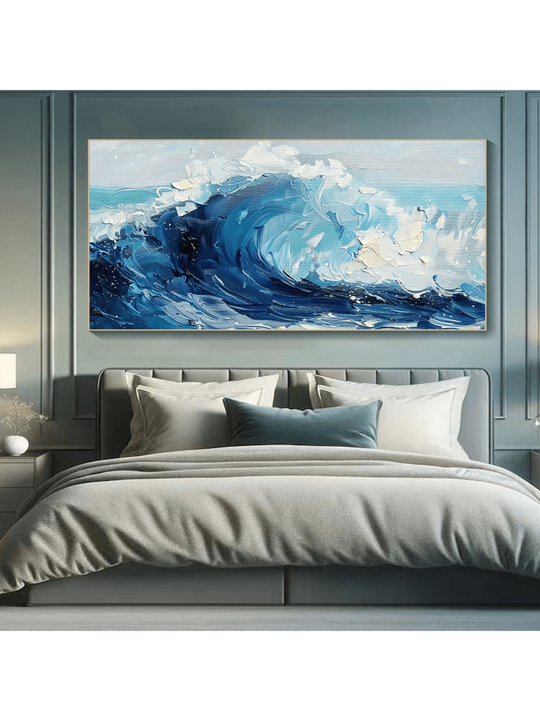 Elevate your living space with this captivating Blue Wave Canvas Wall Art, featuring an abstract ocean-inspired design. Perfect for both living rooms and bedrooms, this piece brings a serene yet dynamic ambiance, enhancing your décor with its soothing blue tones and fluid wave patterns. Crafted to inspire tranquility and sophistication, it seamlessly complements modern and coastal interiors alike.