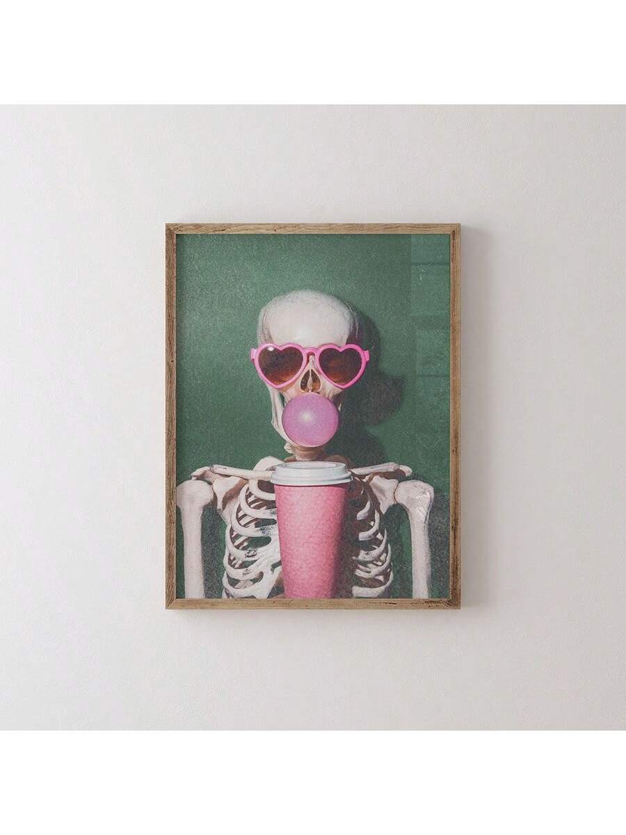 Add a distinctive touch to your space with this Vintage Skeleton Coffee Wall Art, perfectly blending quirky Halloween charm with retro appeal. Ideal for offices, kitchens, or dorm rooms, this piece offers a unique aesthetic that sparks conversation while enhancing your décor. Crafted to evoke a vintage feel, it complements seasonal themes or adds a playful edge year-round, making it a versatile accent for any setting seeking character and style.