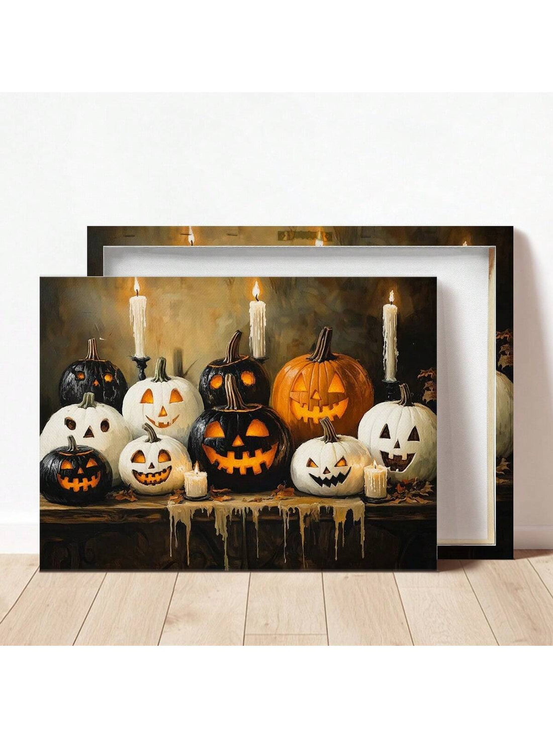Celebrate the spirit of Halloween with this Vintage Pumpkin Painting Canvas Print. Expertly crafted, it brings a timeless charm to your home decor, blending classic autumn hues with intricate details. Perfect for adding an enchanting, festive touch to any room, this canvas print enhances your seasonal ambiance with elegance and warmth.