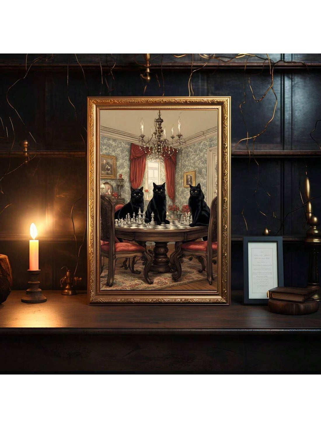 Elevate your space with the Vintage Black Cat Last Supper Poster, a striking piece of dark academia art that blends classic symbolism with a modern, mysterious twist. Perfect for chic home decor or as a unique gift, this poster adds depth and intrigue to any room. Its vintage aesthetic and thoughtful design make it an ideal choice for those who appreciate art that sparks conversation and complements sophisticated interiors.