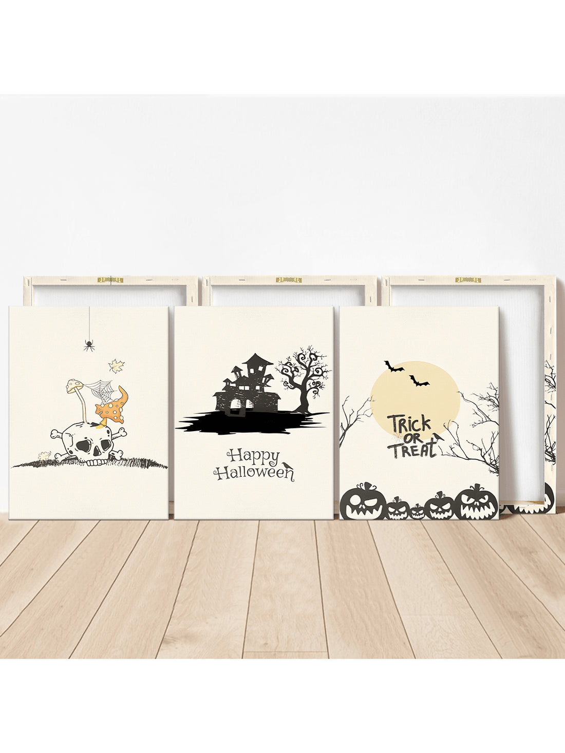 Elevate your Halloween decor with this expertly crafted 3-piece set featuring vintage-inspired skeleton and pumpkin artwork. Each piece adds a timeless, spooky charm to your home, perfect for creating an atmospheric and festive environment. Designed for easy wall display, this set blends classic Halloween motifs with artistic detail, enhancing your seasonal aesthetic with subtle sophistication. Ideal for collectors and enthusiasts seeking authentic vintage style in their holiday decorations.