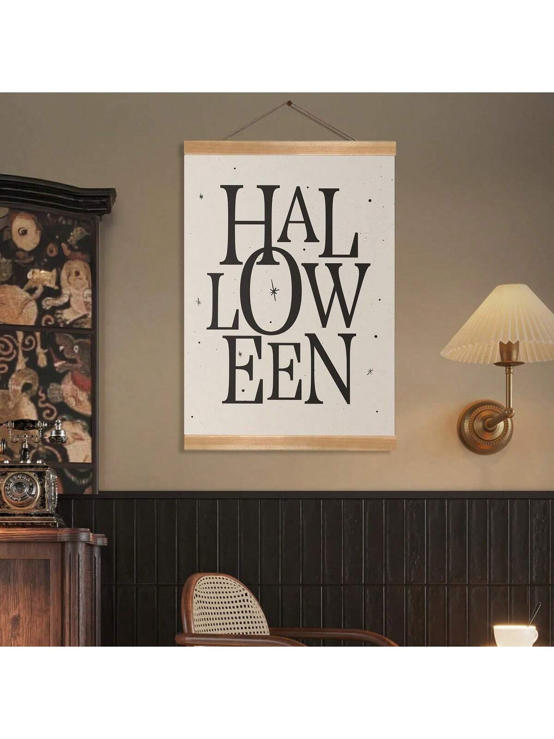 Elevate your dark fantasy decor with this expertly crafted framed Halloween canvas wall art. Designed with waterproof materials, it ensures lasting vibrancy and durability, perfect for both indoor and outdoor display. Its sophisticated spooky theme adds a refined yet eerie touch to any space, making it an ideal choice for those who appreciate elegant seasonal decorations.