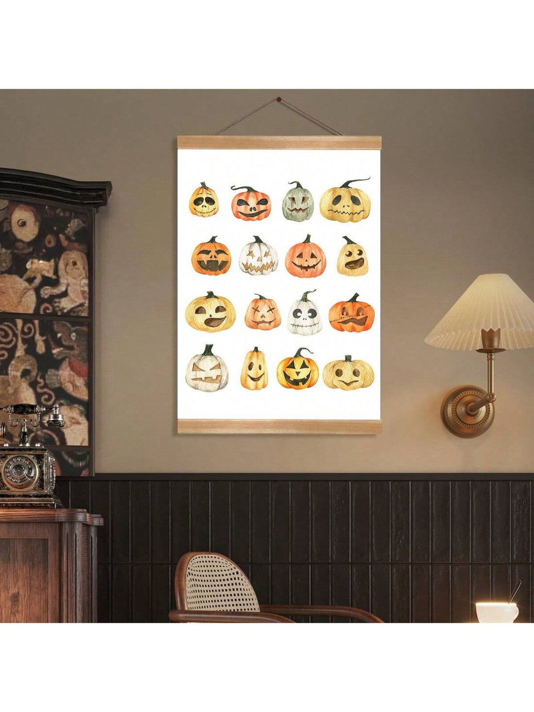 Celebrate the cozy spirit of fall with this Autumn Pumpkin Canvas Wall Art. Expertly framed, it adds a refined touch of Halloween charm to living rooms and bedrooms alike. Crafted to enhance seasonal decor, this piece brings warmth and festive elegance to your space, making it a perfect accent for autumn interiors.