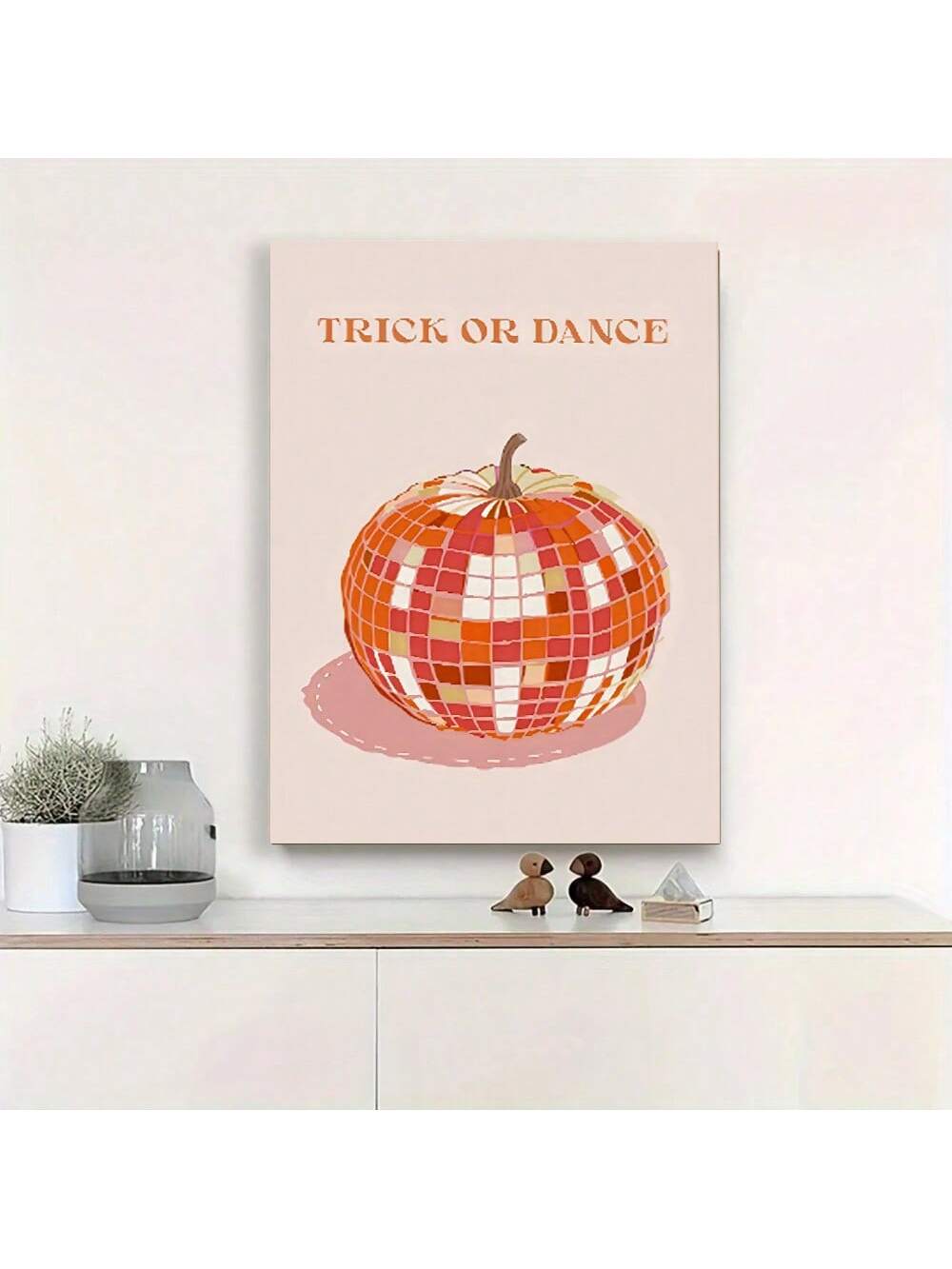 Add a stylish twist to Halloween with this Chic Pink Halloween Disco Pumpkin Canvas Art. Featuring a retro-inspired disco pumpkin design in vibrant pink hues, it brings a playful yet spooky vibe perfect for girls' rooms. Crafted on high-quality canvas, this artwork combines festive charm with modern decor, making it an ideal seasonal accent that brightens any space with a unique, expert touch.
