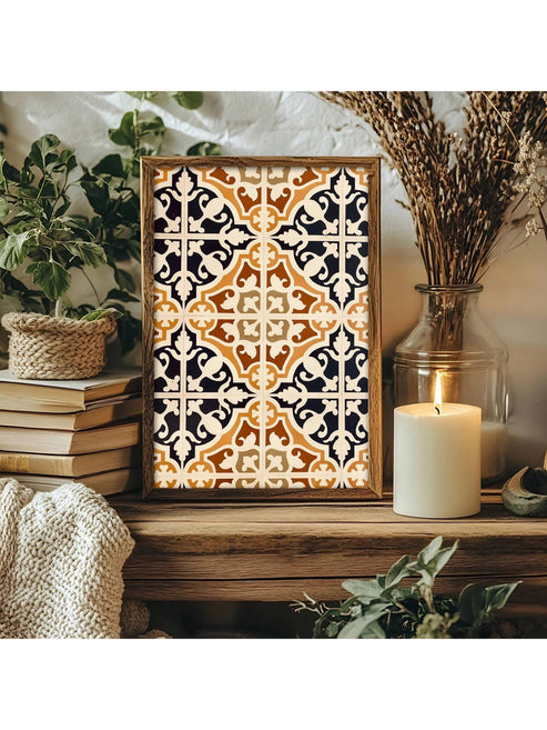 Modern abstract flower canvas art frameless wall decor for home office
