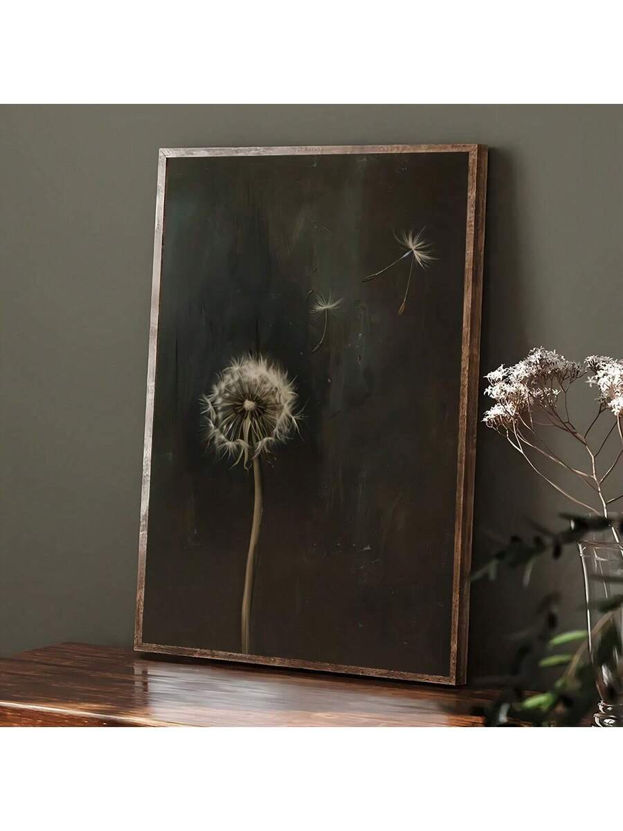 Transform your dining room with this striking Retro Dandelion Canvas Art Print. Featuring elegant floral design rendered in classic black tones, this waterproof canvas brings timeless sophistication to modern home spaces.