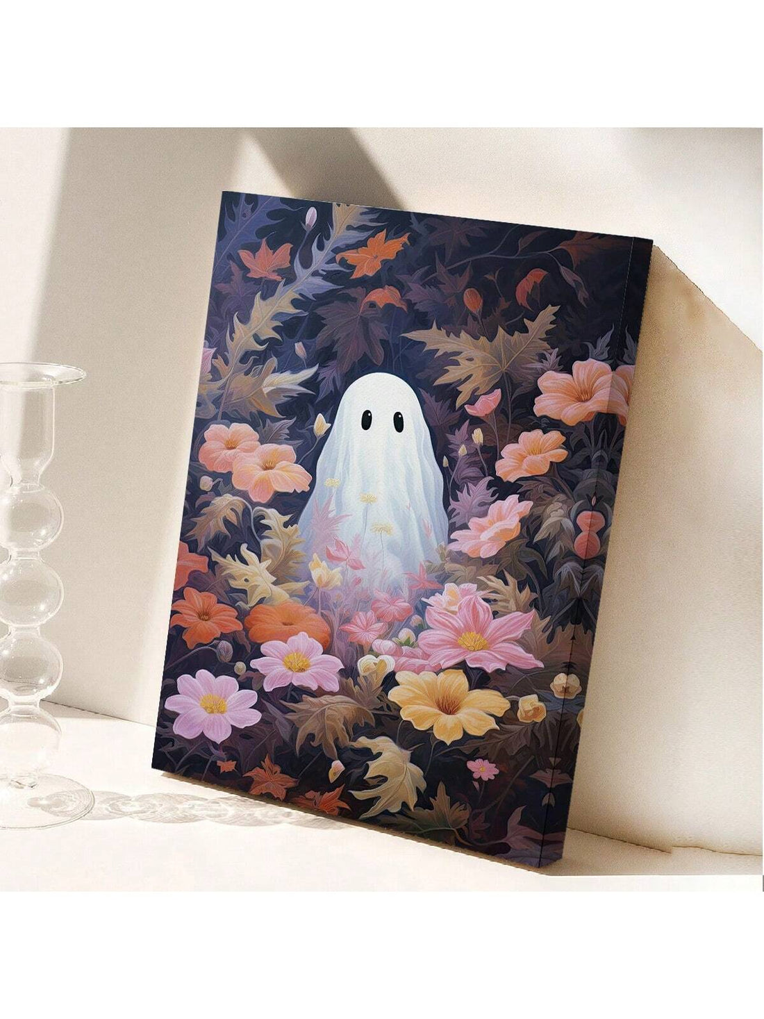 Elevate your Halloween decor with the Charming Ghost in the Flower Forest Poster. This whimsical artwork blends spooky and serene elements, featuring a delicate ghost amidst vibrant floral surroundings. Perfect for adding a subtle festive touch to your home, it enhances any space with a unique aesthetic that balances charm and seasonal spirit. Crafted for those who appreciate artistic nuance, this poster is an ideal choice for sophisticated holiday decoration.