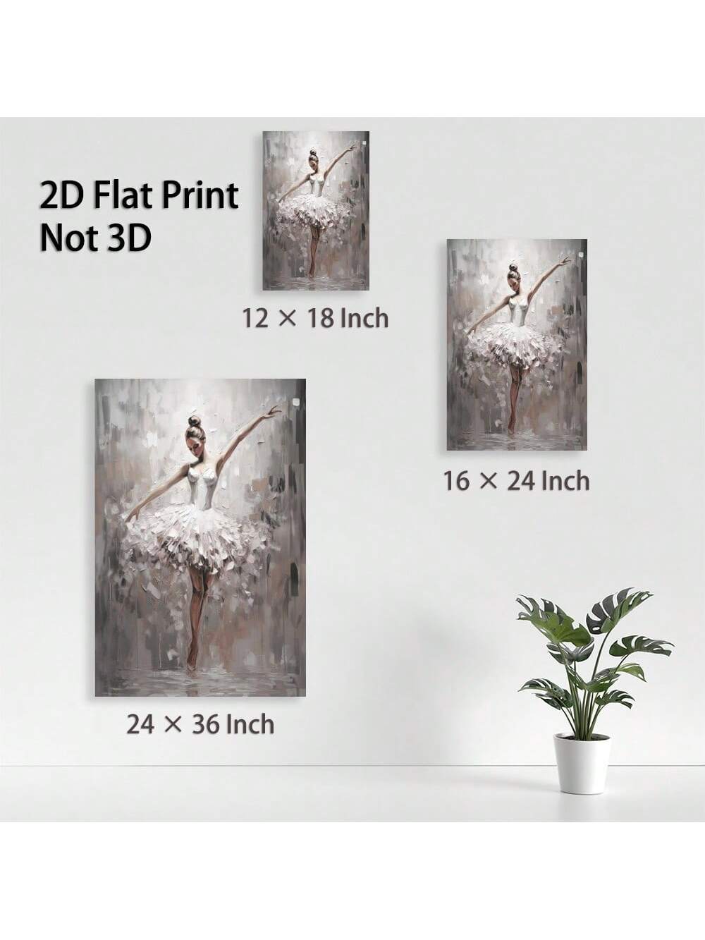 Elevate your living space with this Elegant Ballerina Canvas Art, expertly framed to enhance any room's ambiance. Its refined design captures the grace and poise of ballet, making it an ideal centerpiece for home decor. Perfect for gifting, this artwork adds a touch of sophistication and timeless beauty to any occasion or setting. Crafted to complement diverse interior styles, it transforms walls into elegant statements of art and culture.