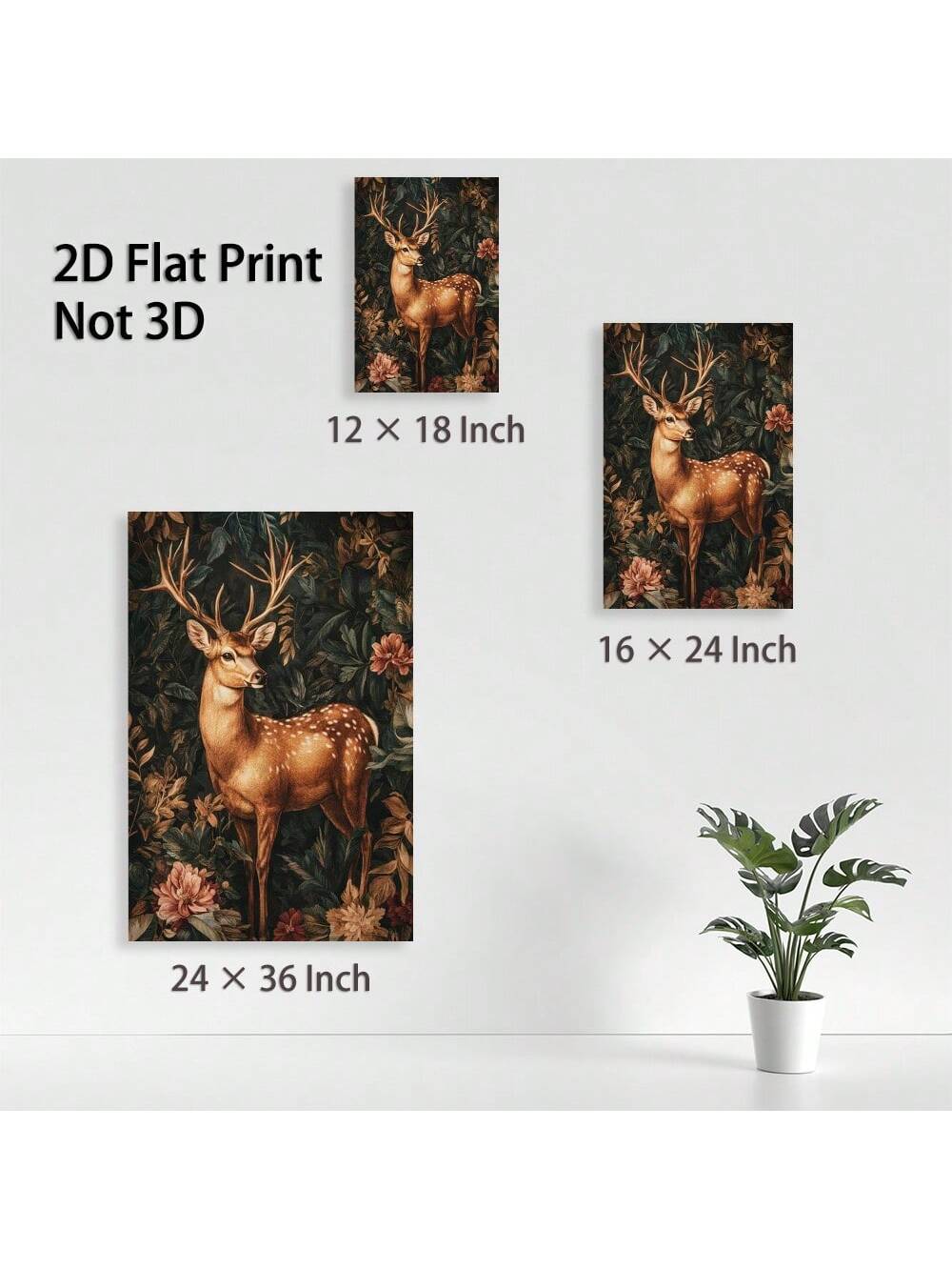 Elevate your living space with this expertly crafted deer and floral canvas art, designed to bring a touch of nature’s elegance into any room. The detailed depiction of the deer surrounded by delicate floral elements creates a harmonious balance, making it a versatile piece suitable for various interior styles. Perfectly framed, this artwork serves as a refined focal point that enhances your home décor for any occasion. Its quality craftsmanship ensures lasting beauty and a sophisticated ambiance.