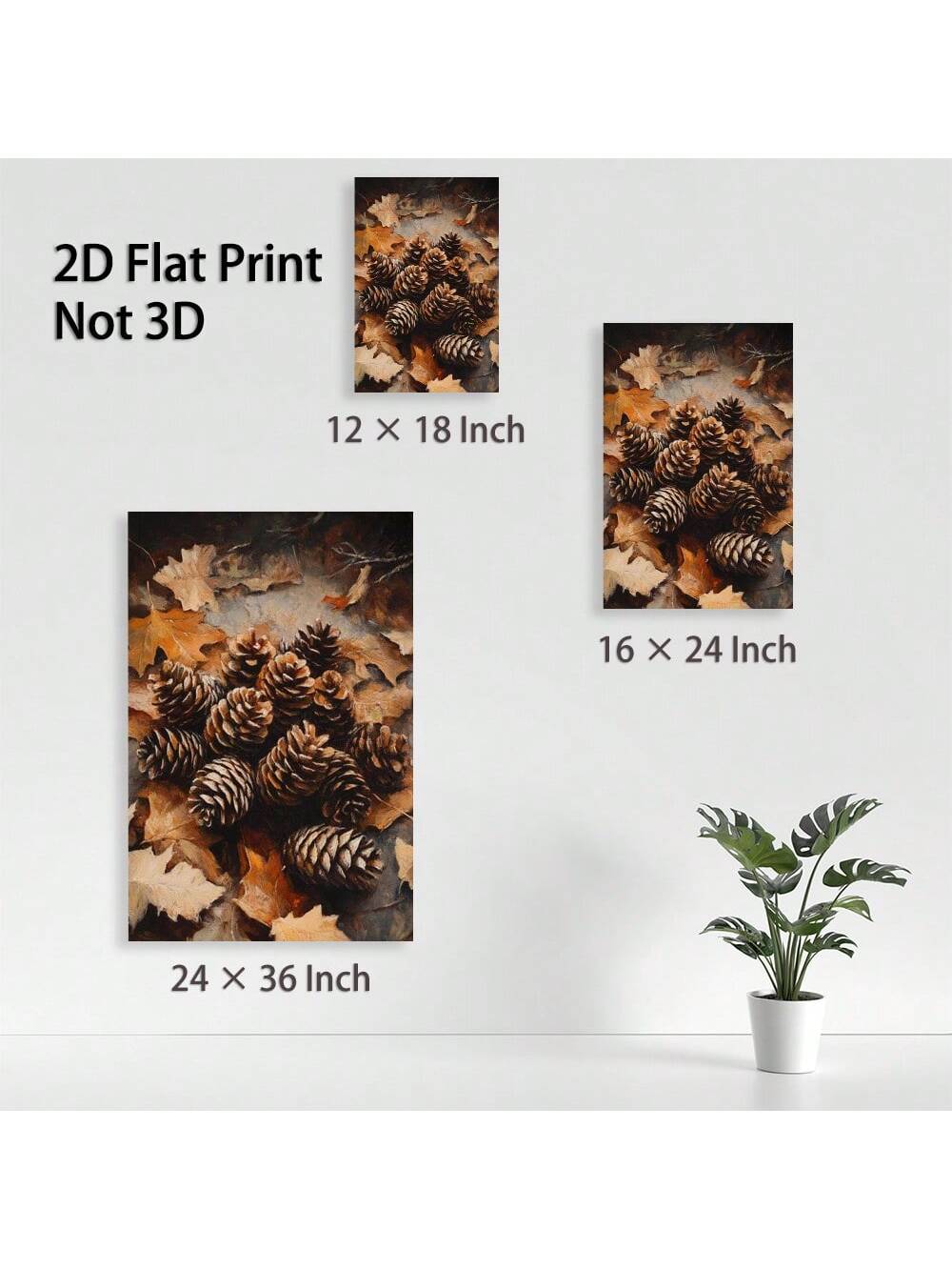 Elevate your living space with this expertly crafted canvas art featuring detailed pine cones and leaves. Perfectly framed, it adds a natural, seasonal touch to any room, enhancing your home décor with timeless elegance. Ideal for celebrating autumn or bringing a rustic charm year-round, this piece combines artistic quality with versatile style.
